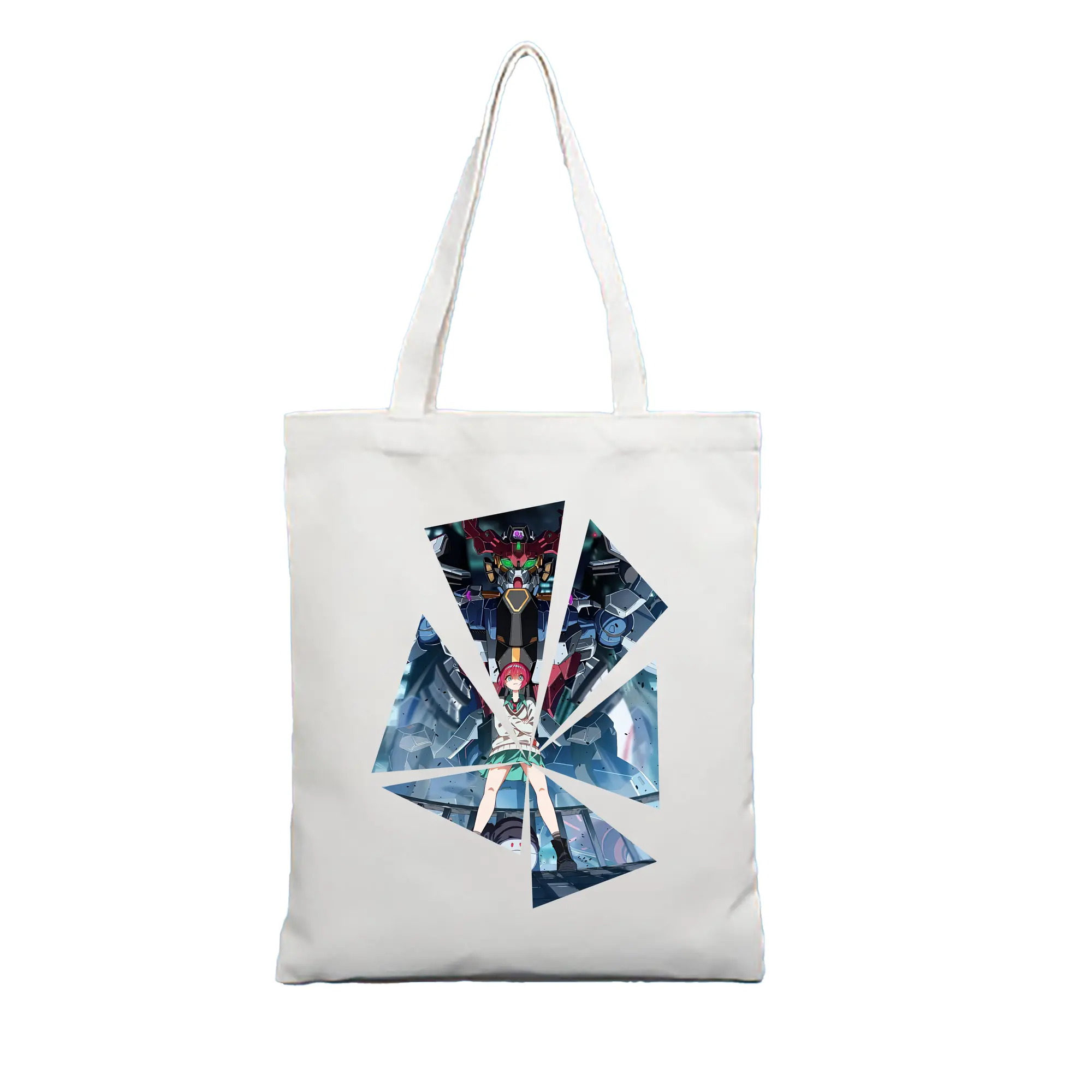 ガンダム グッズ,Gクゥァンタガンダム - 縦型キャンバス手提げバッグ（トートバッグ） ・ キャンバス素材 ・ ショッピング用 ・ 軽量 丈夫 お手入れ簡単