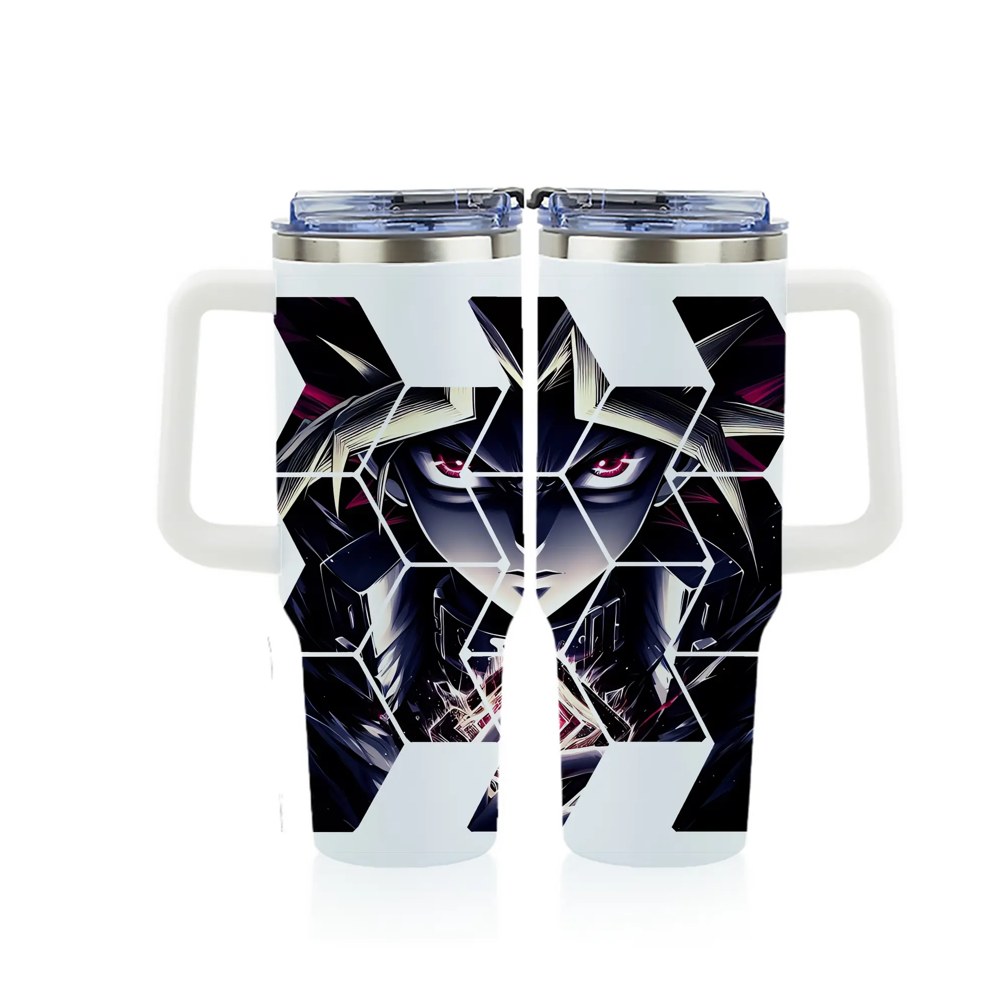 遊☆戯☆王 グッズ,武藤遊戯 - 1200mL フルプリント車用タンブラー ・ 304ステンレス 内側 ・ 201ステンレス 外側 ・ 保温 保冷 ・ 通勤 ドライブ アウトドア用