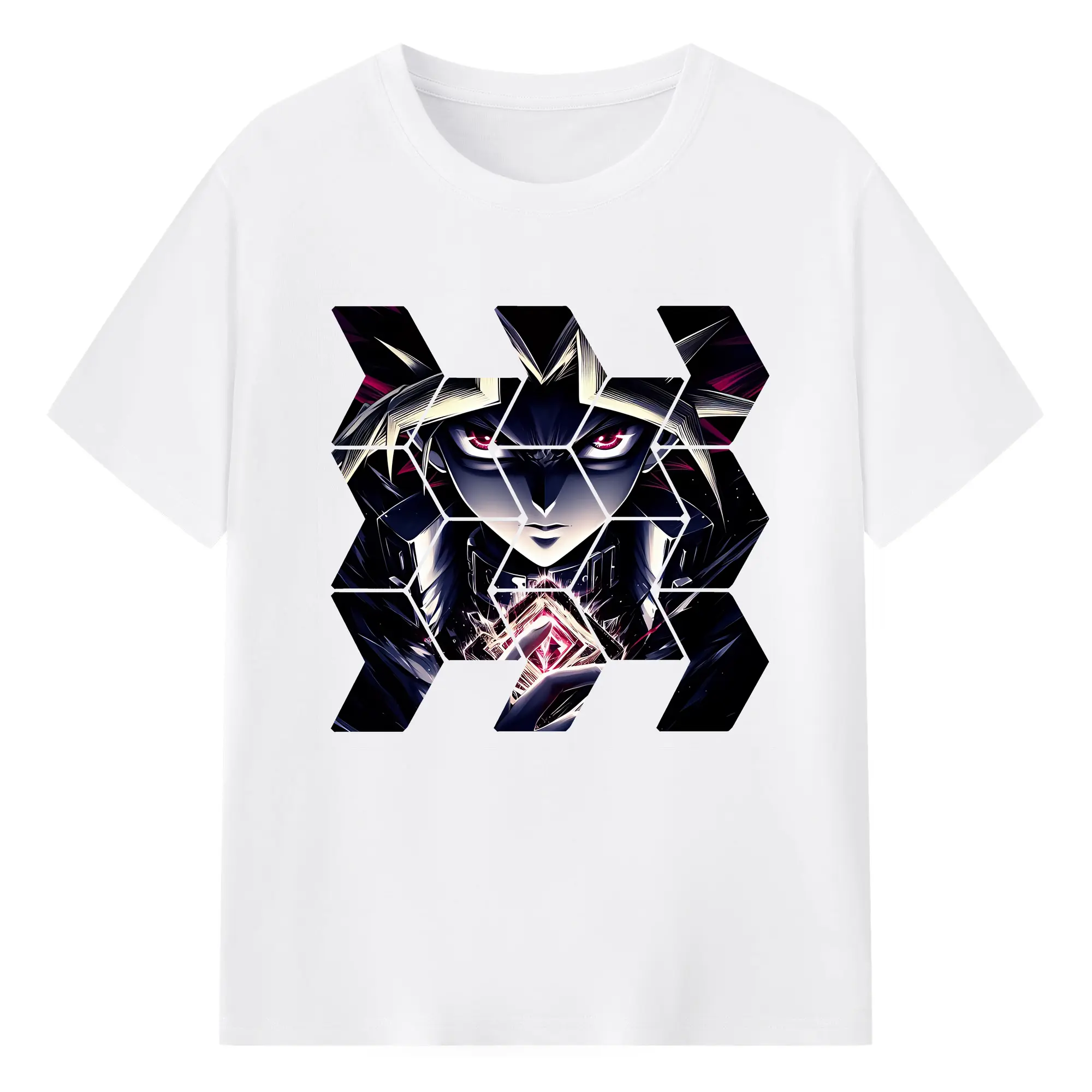 遊☆戯☆王 グッズ,武藤遊戯 - 綿100％ 半袖Tシャツ ・ フロントプリント ・ 快適 通気性 ・ 日常使い 散歩 スポーツ用