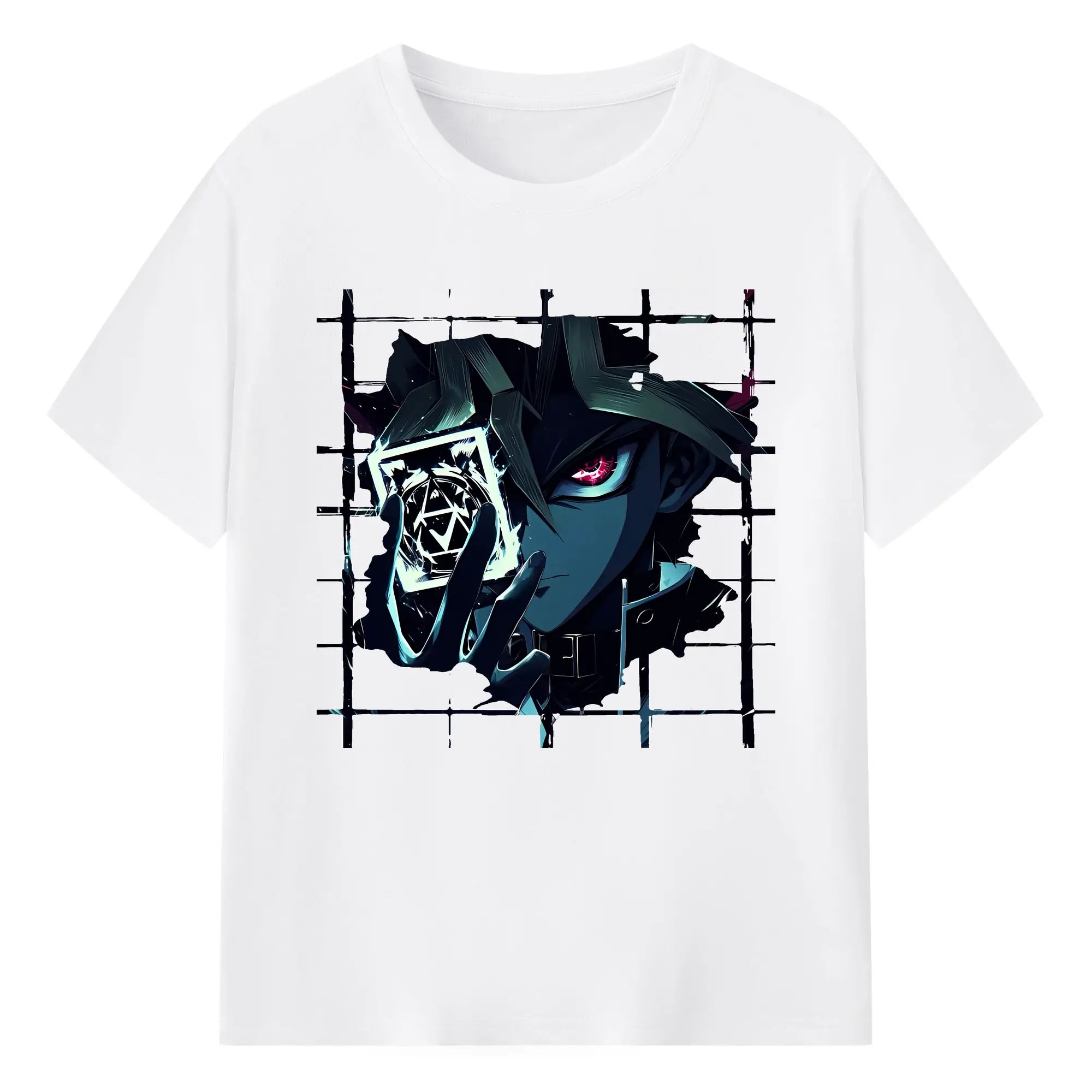 遊☆戯☆王 グッズ,武藤遊戯 - 綿100％ 半袖Tシャツ ・ フロントプリント ・ 快適 通気性 ・ 日常使い 散歩 スポーツ用