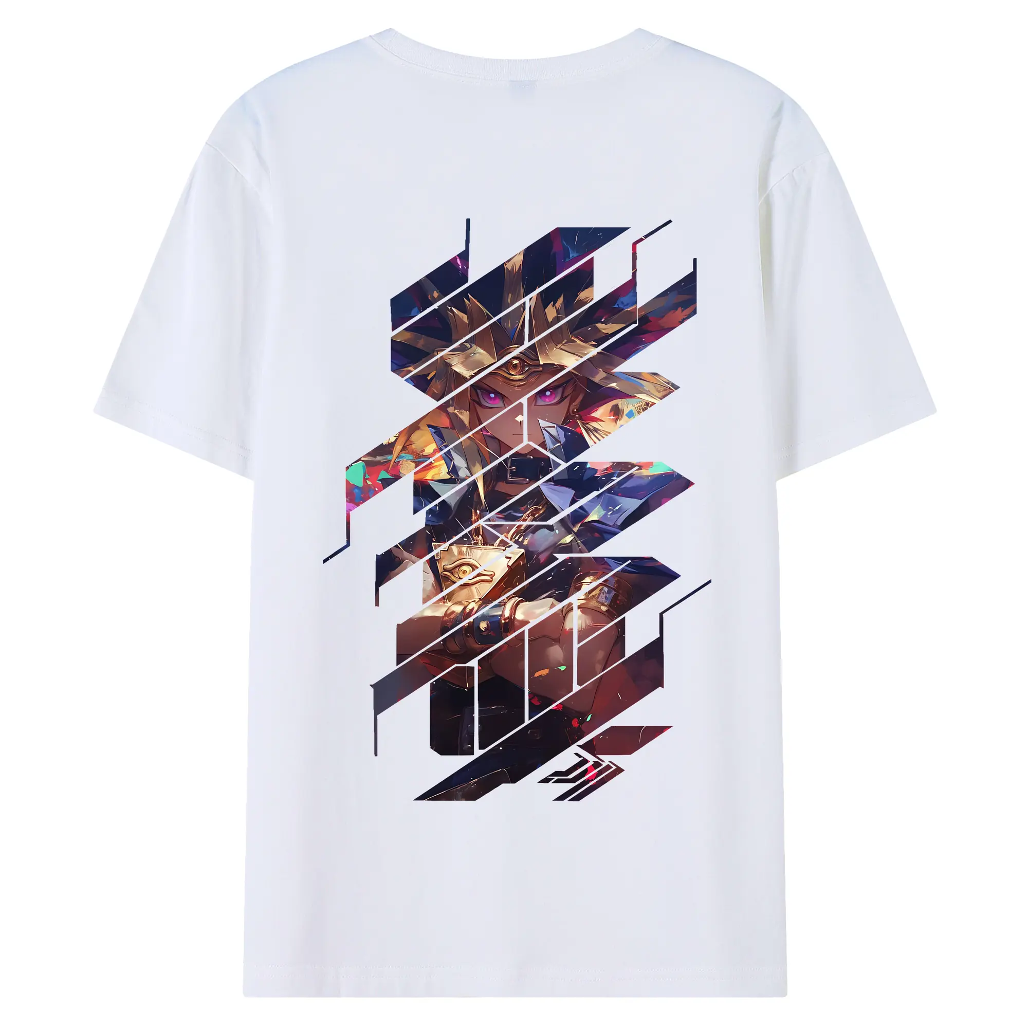 遊☆戯☆王 グッズ,武藤遊戯 - 綿100％ 半袖Tシャツ ・ バックプリント ・ 快適 通気性 ・ 日常使い 散歩 スポーツ用