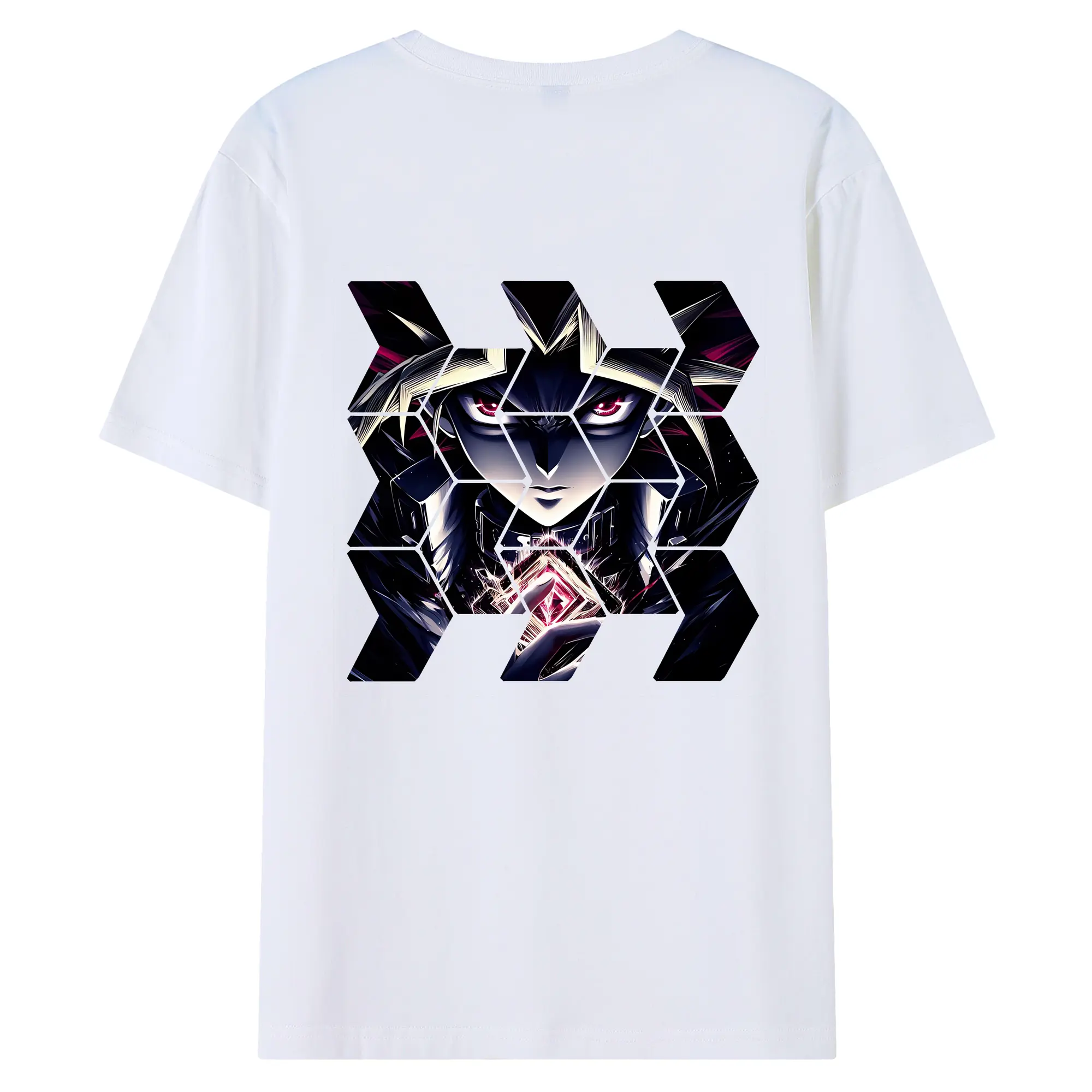 遊☆戯☆王 グッズ,武藤遊戯 - 綿100％ 半袖Tシャツ ・ バックプリント ・ 快適 通気性 ・ 日常使い 散歩 スポーツ用
