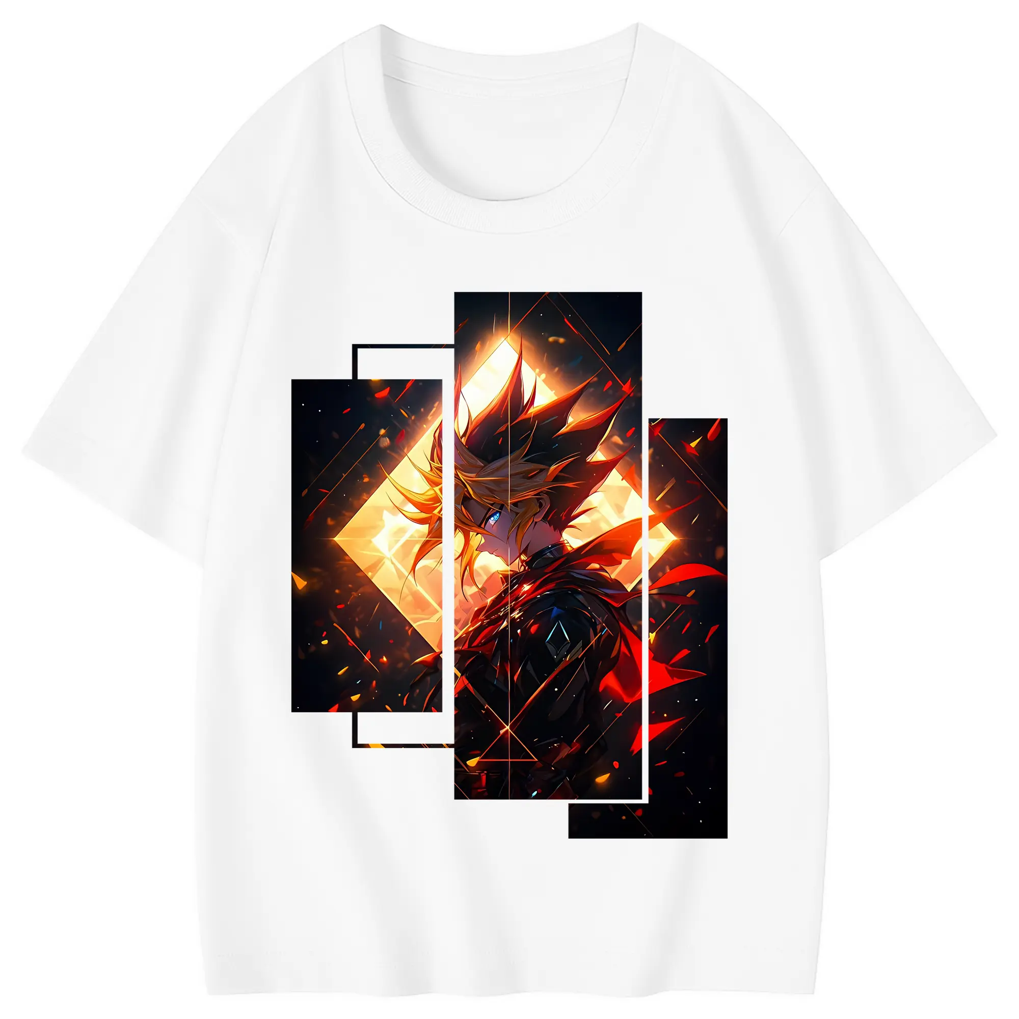 遊☆戯☆王 グッズ,武藤遊戯 - 綿100％ キッズTシャツ ・ フロントプリント ・ 快適 通気性 ・ スポーツ カジュアル 散歩用