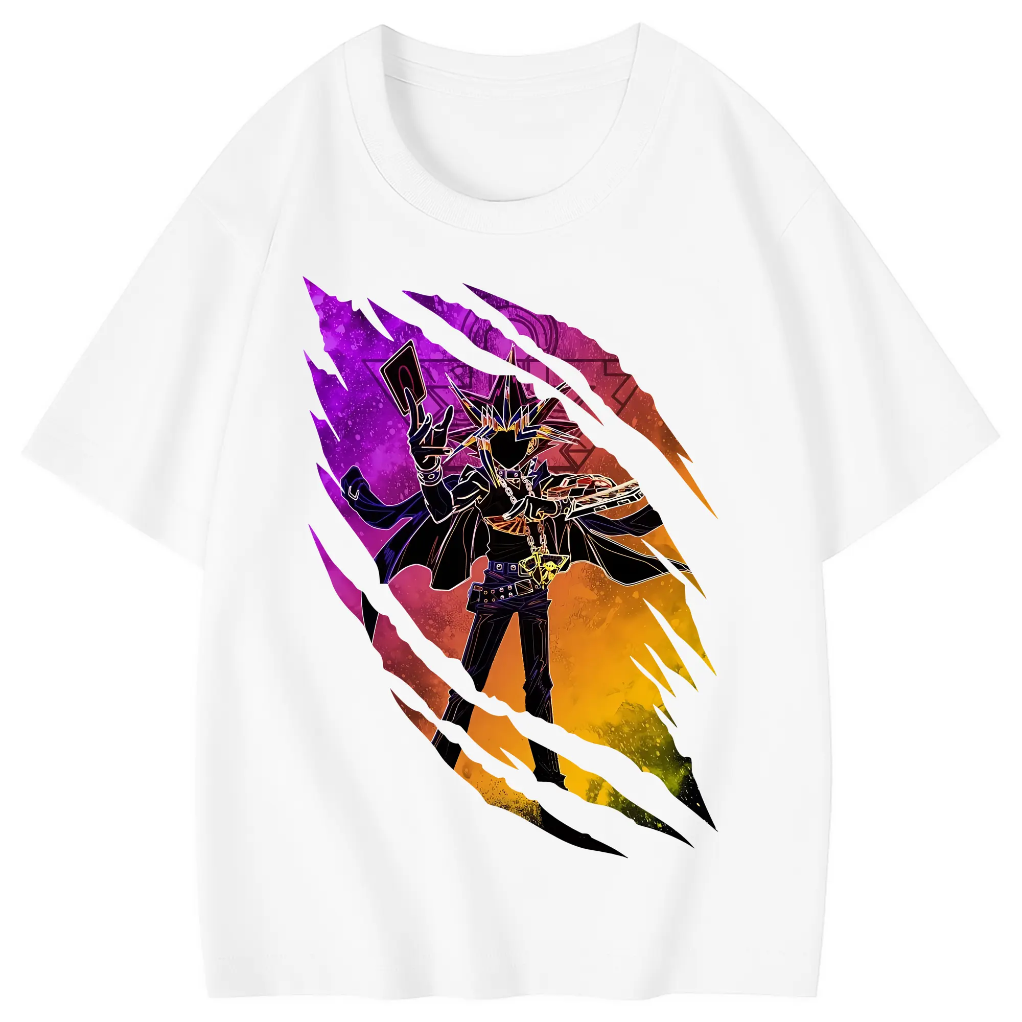 遊☆戯☆王 グッズ,武藤遊戯 - 綿100％ キッズTシャツ ・ フロントプリント ・ 快適 通気性 ・ スポーツ カジュアル 散歩用