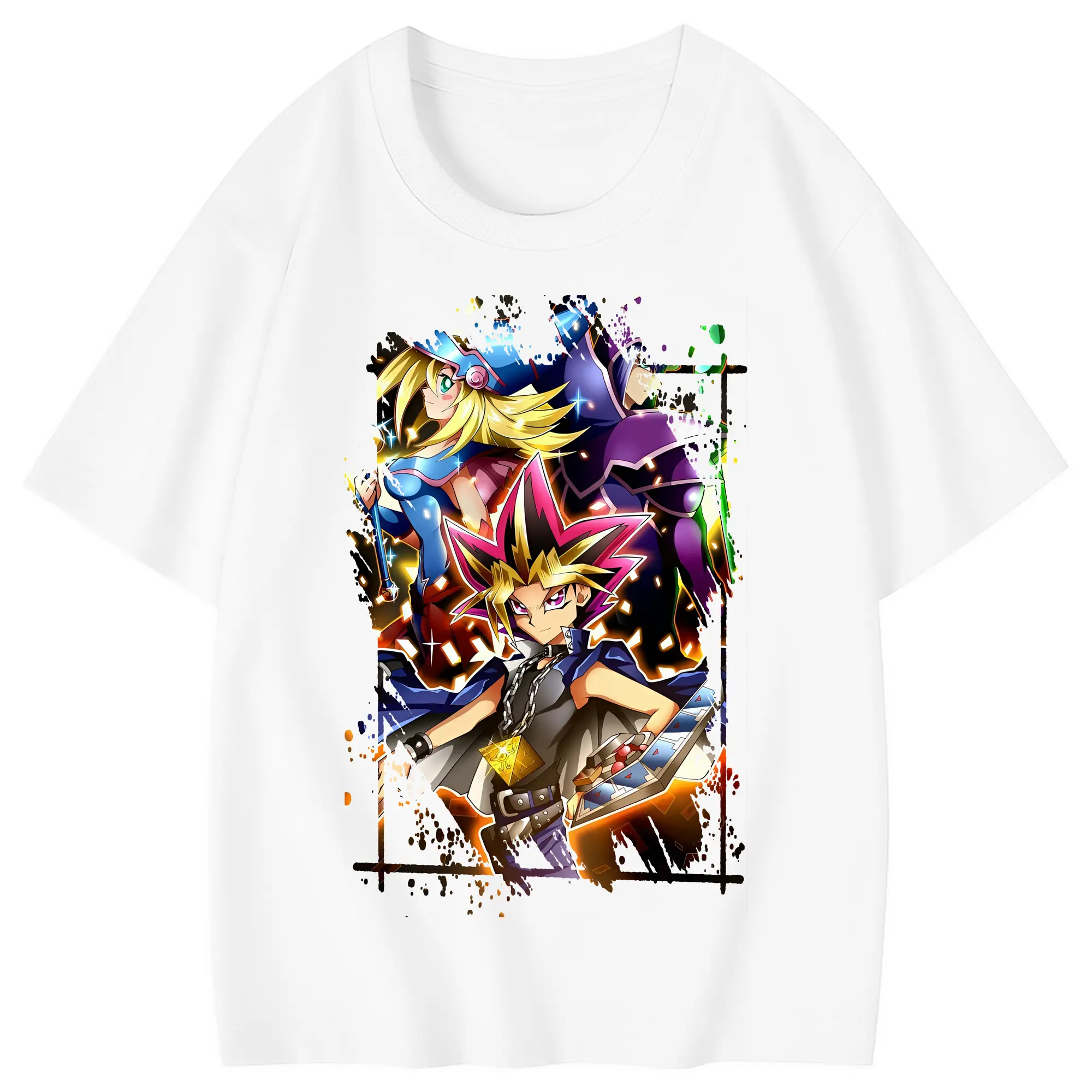 遊☆戯☆王 グッズ,武藤遊戯 - 綿100％ キッズTシャツ ・ フロントプリント ・ 快適 通気性 ・ スポーツ カジュアル 散歩用