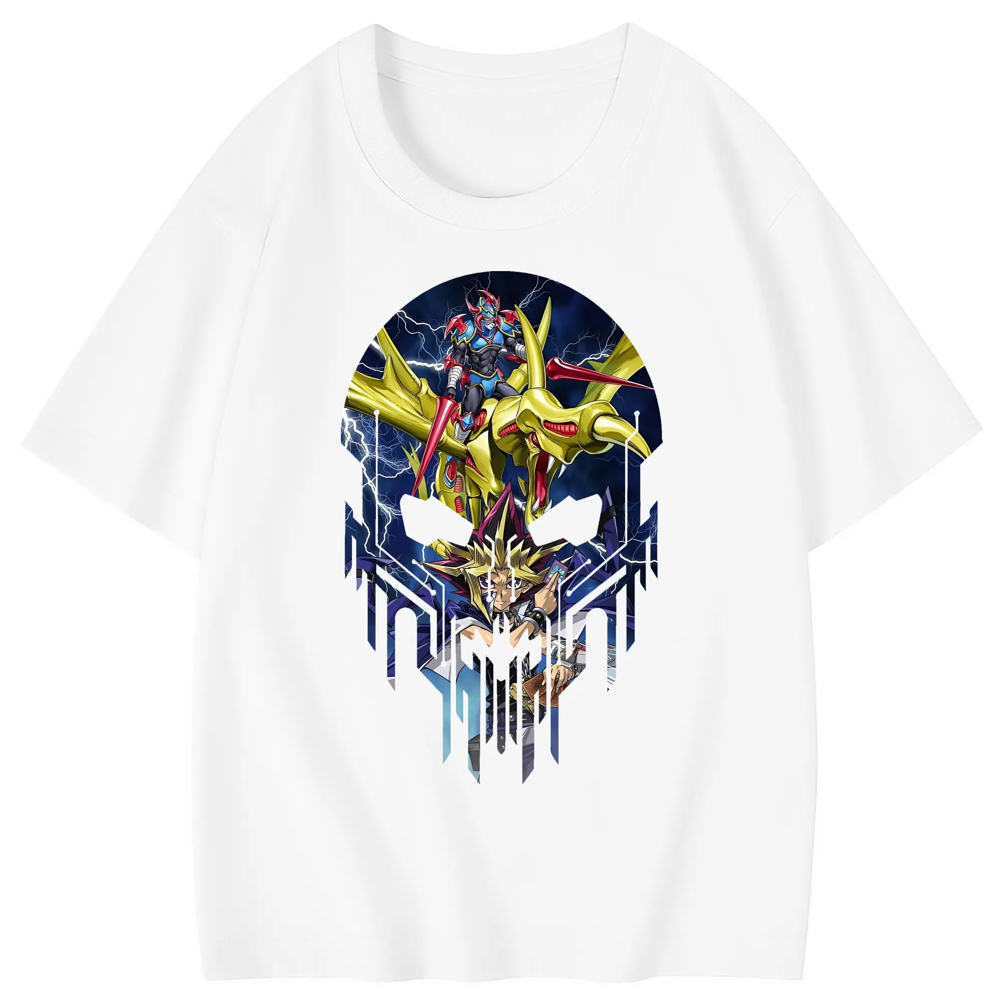 遊☆戯☆王 グッズ,武藤遊戯 - 綿100％ キッズTシャツ ・ フロントプリント ・ 快適 通気性 ・ スポーツ カジュアル 散歩用