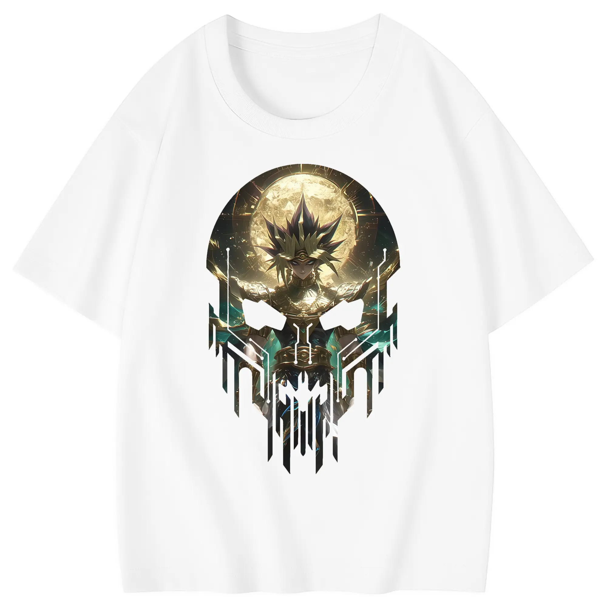 遊☆戯☆王 グッズ,武藤遊戯 - 綿100％ キッズTシャツ ・ フロントプリント ・ 快適 通気性 ・ スポーツ カジュアル 散歩用