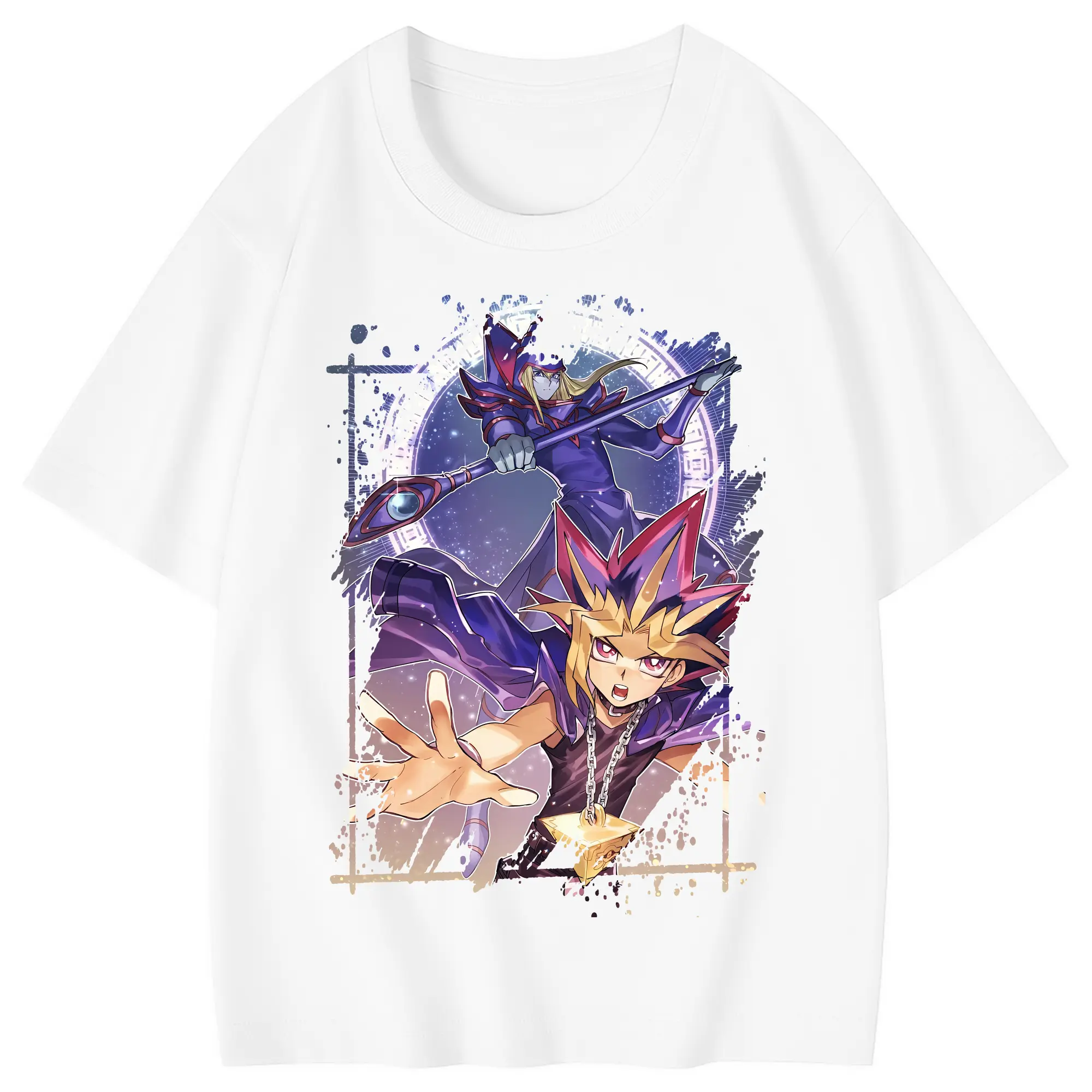 遊☆戯☆王 グッズ,武藤遊戯 - 綿100％ キッズTシャツ ・ フロントプリント ・ 快適 通気性 ・ スポーツ カジュアル 散歩用