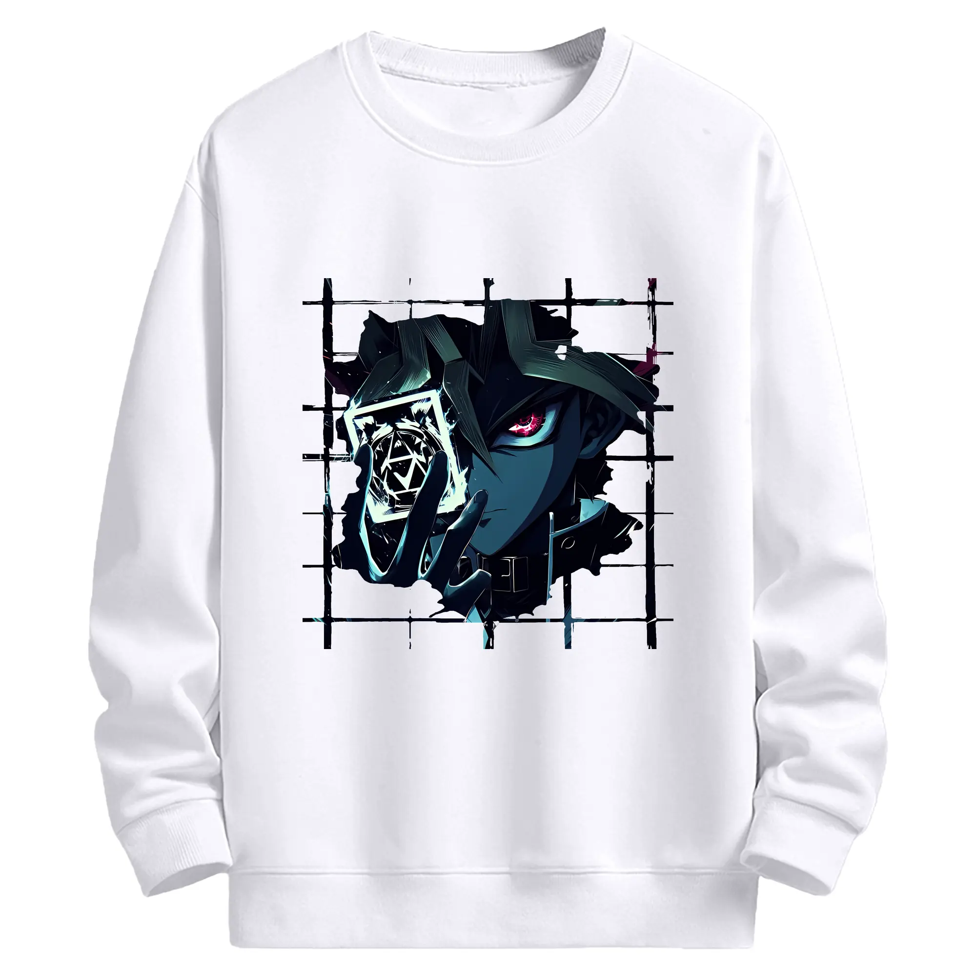 遊☆戯☆王 グッズ,武藤遊戯 - 高品質 クルーネック スウェット ・ コットン59％ ポリエステル41％ ・ ユニセックス 長袖 トレーナー ・ カジュアル デイリー スポーツ 散歩用