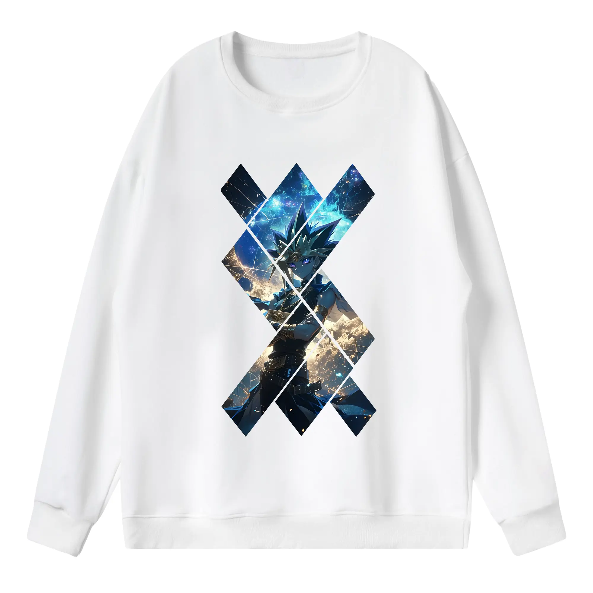 遊☆戯☆王 グッズ,武藤遊戯 - 薄手 クルーネック スウェット 裏毛260g · ポリエステル 春秋向け カジュアル 男女兼用 · トレーナー デイリー スポーツ 散歩に最適