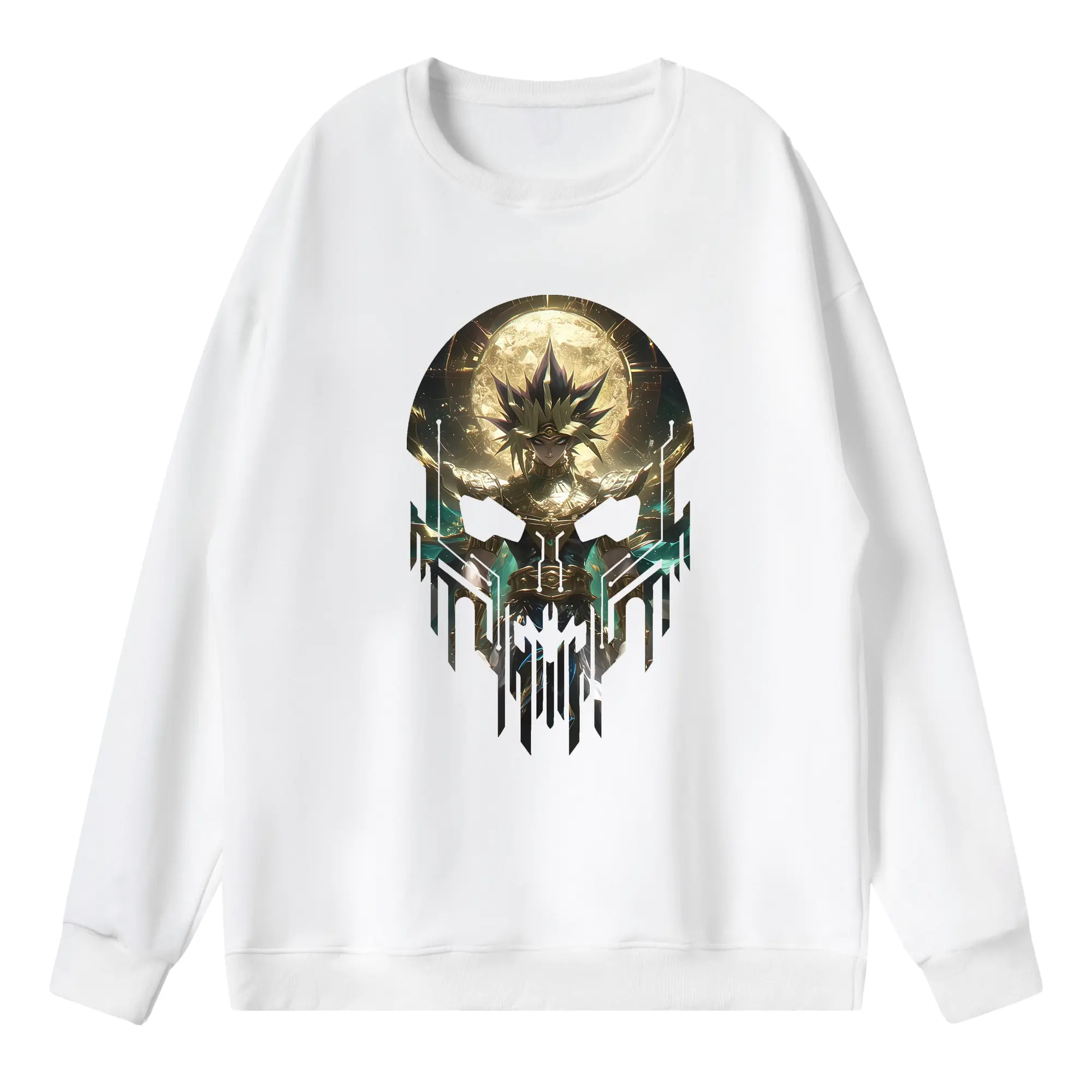 遊☆戯☆王 グッズ,武藤遊戯 - 薄手 クルーネック スウェット 裏毛260g · ポリエステル 春秋向け カジュアル 男女兼用 · トレーナー デイリー スポーツ 散歩に最適