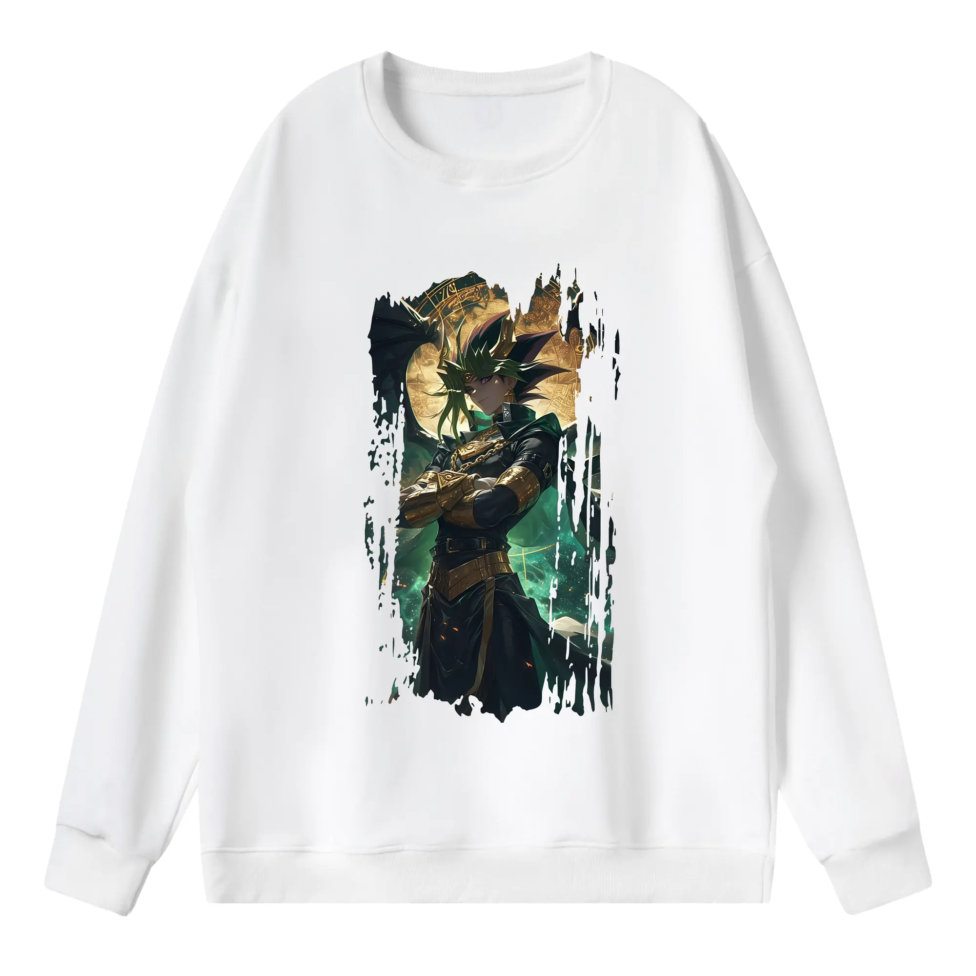 遊☆戯☆王 グッズ,武藤遊戯 - 薄手 クルーネック スウェット 裏毛260g · ポリエステル 春秋向け カジュアル 男女兼用 · トレーナー デイリー スポーツ 散歩に最適