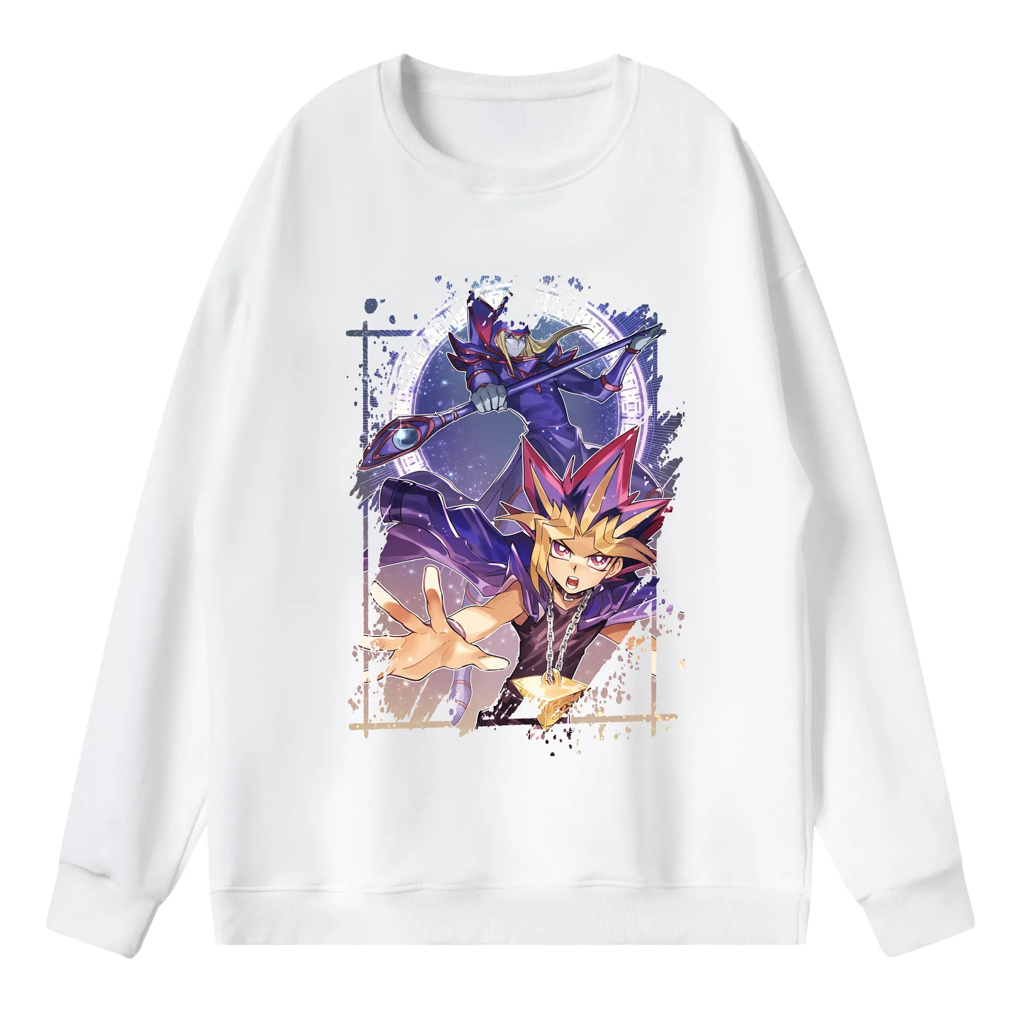 遊☆戯☆王 グッズ,武藤遊戯 - 薄手 クルーネック スウェット 裏毛260g · ポリエステル 春秋向け カジュアル 男女兼用 · トレーナー デイリー スポーツ 散歩に最適