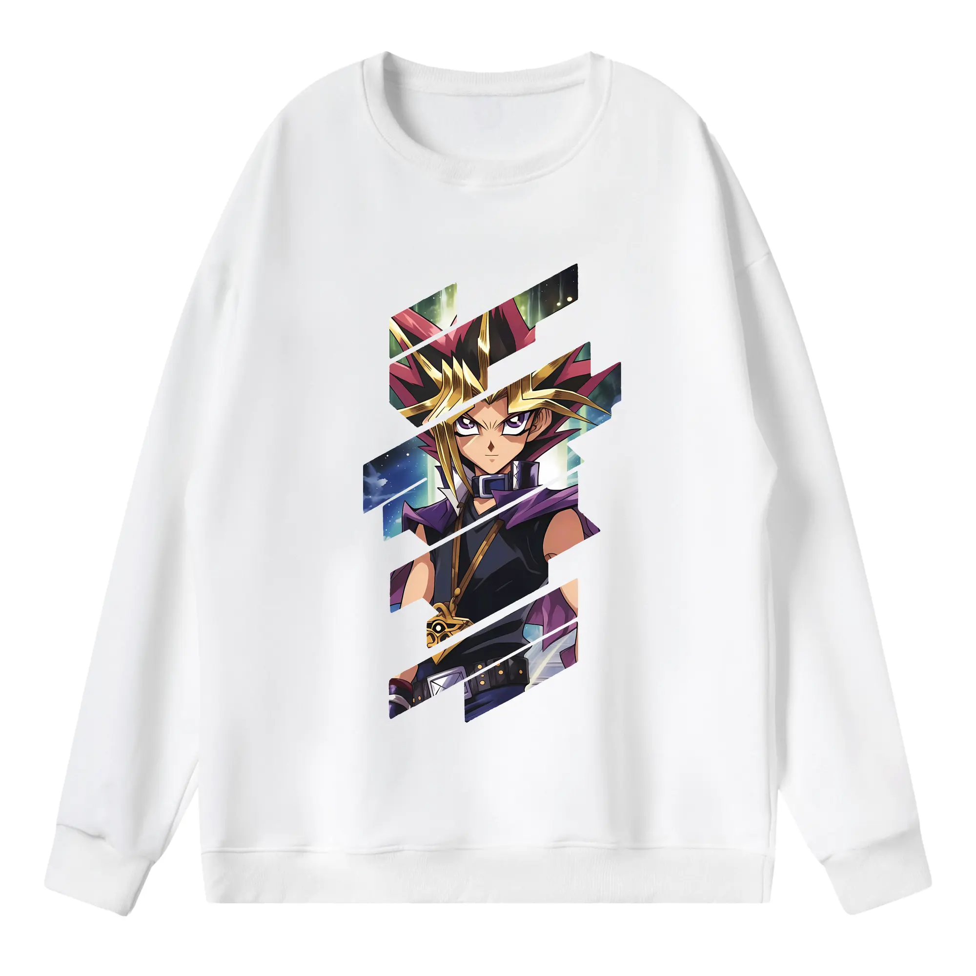 遊☆戯☆王 グッズ,武藤遊戯 - 薄手 クルーネック スウェット 裏毛260g · ポリエステル 春秋向け カジュアル 男女兼用 · トレーナー デイリー スポーツ 散歩に最適