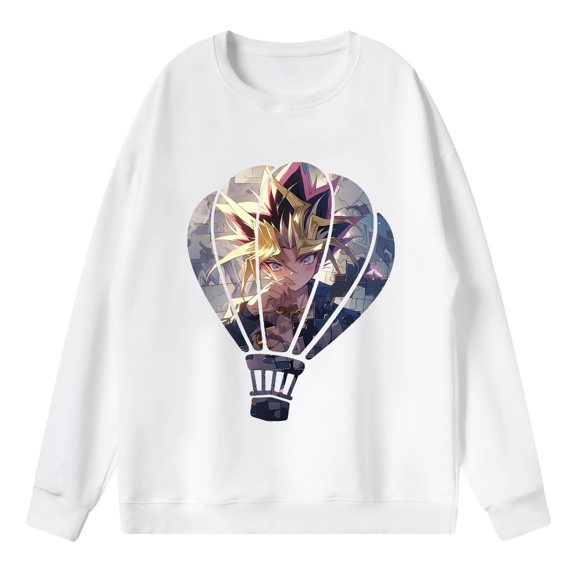 遊☆戯☆王 グッズ,武藤遊戯 - 薄手 クルーネック スウェット 裏毛260g · ポリエステル 春秋向け カジュアル 男女兼用 · トレーナー デイリー スポーツ 散歩に最適