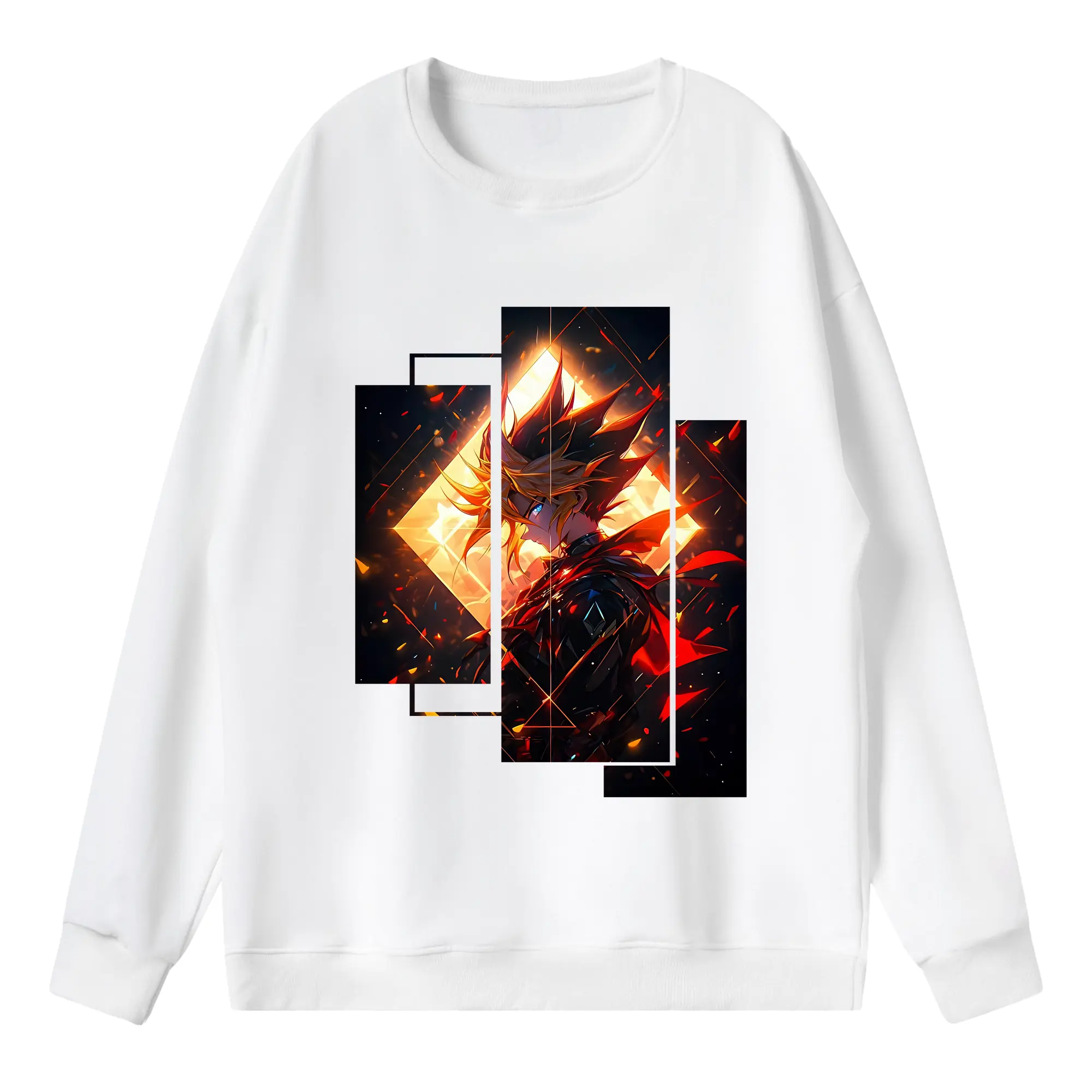 遊☆戯☆王 グッズ,武藤遊戯 - 薄手 クルーネック スウェット 裏毛260g · ポリエステル 春秋向け カジュアル 男女兼用 · トレーナー デイリー スポーツ 散歩に最適