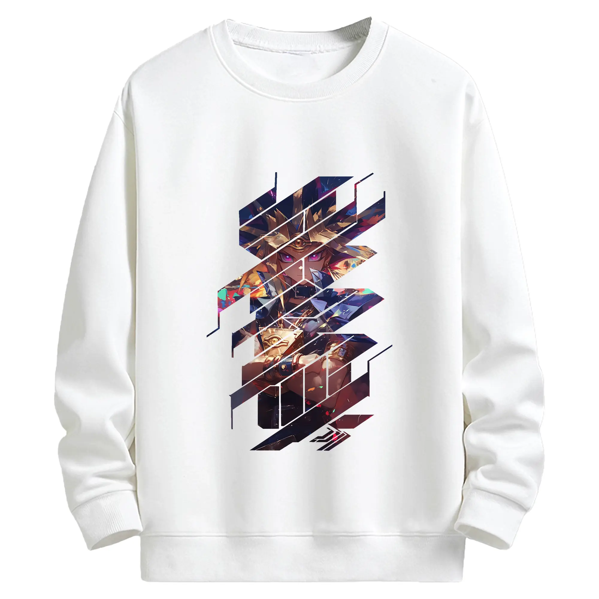 遊☆戯☆王 グッズ,武藤遊戯 - キッズ クルーネックスウェットシャツ ・ フロントプリント ・ 綿80％ ポリエステル20％ ・ 快適 通学 スポーツ 日常使い お散歩用