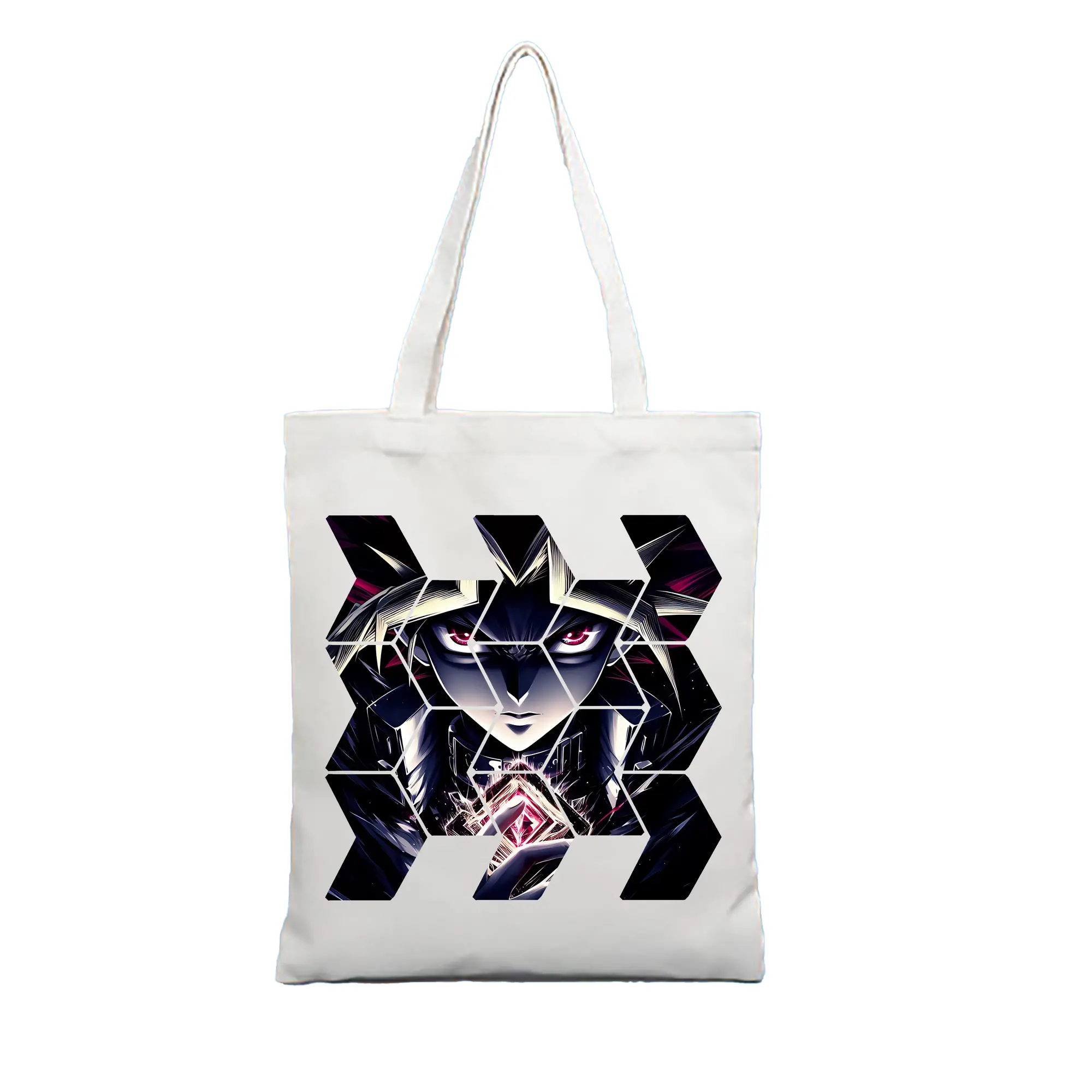 遊☆戯☆王 グッズ,武藤遊戯 - 縦型キャンバス手提げバッグ（トートバッグ） ・ キャンバス素材 ・ ショッピング用 ・ 軽量 丈夫 お手入れ簡単