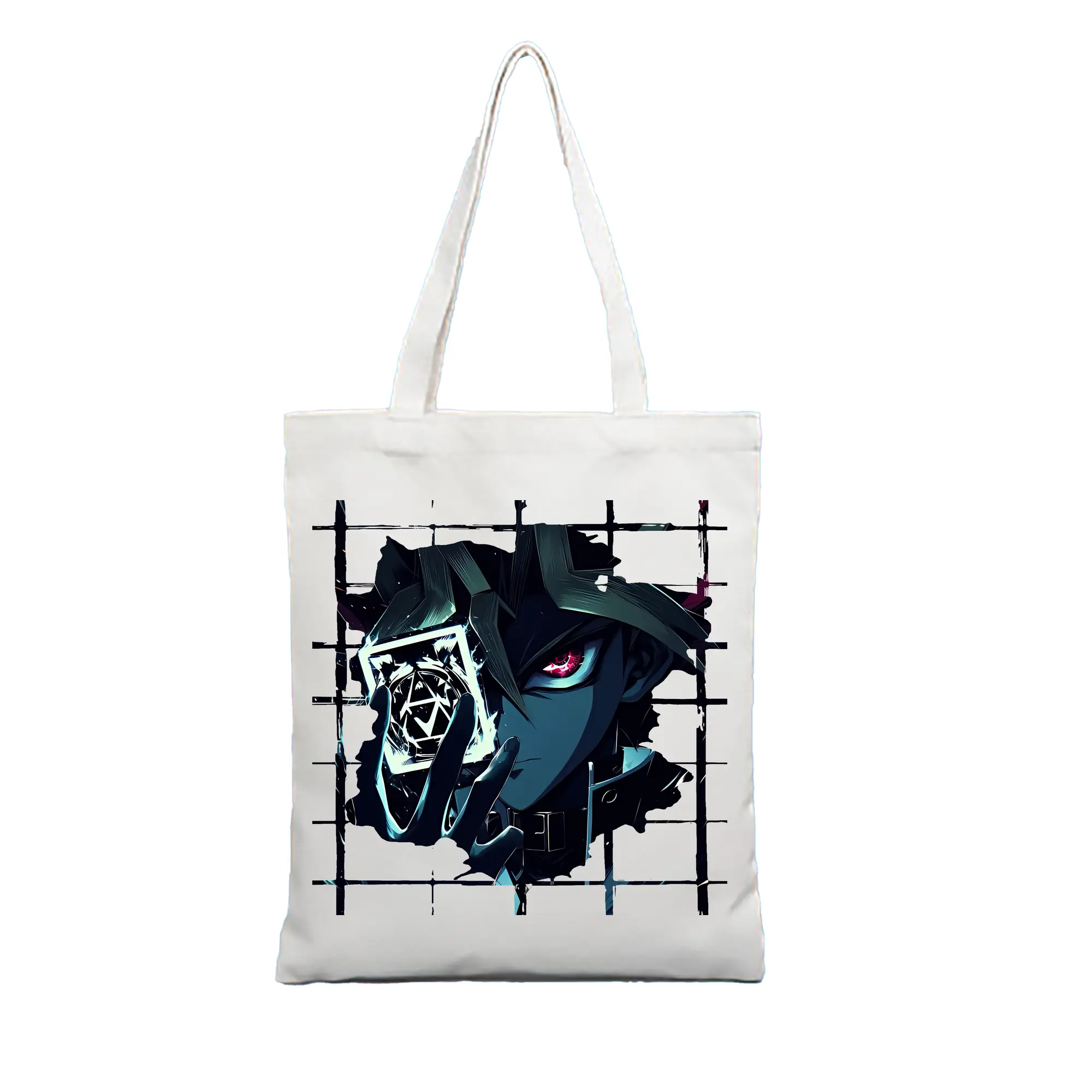 遊☆戯☆王 グッズ,武藤遊戯 - 縦型キャンバス手提げバッグ（トートバッグ） ・ キャンバス素材 ・ ショッピング用 ・ 軽量 丈夫 お手入れ簡単