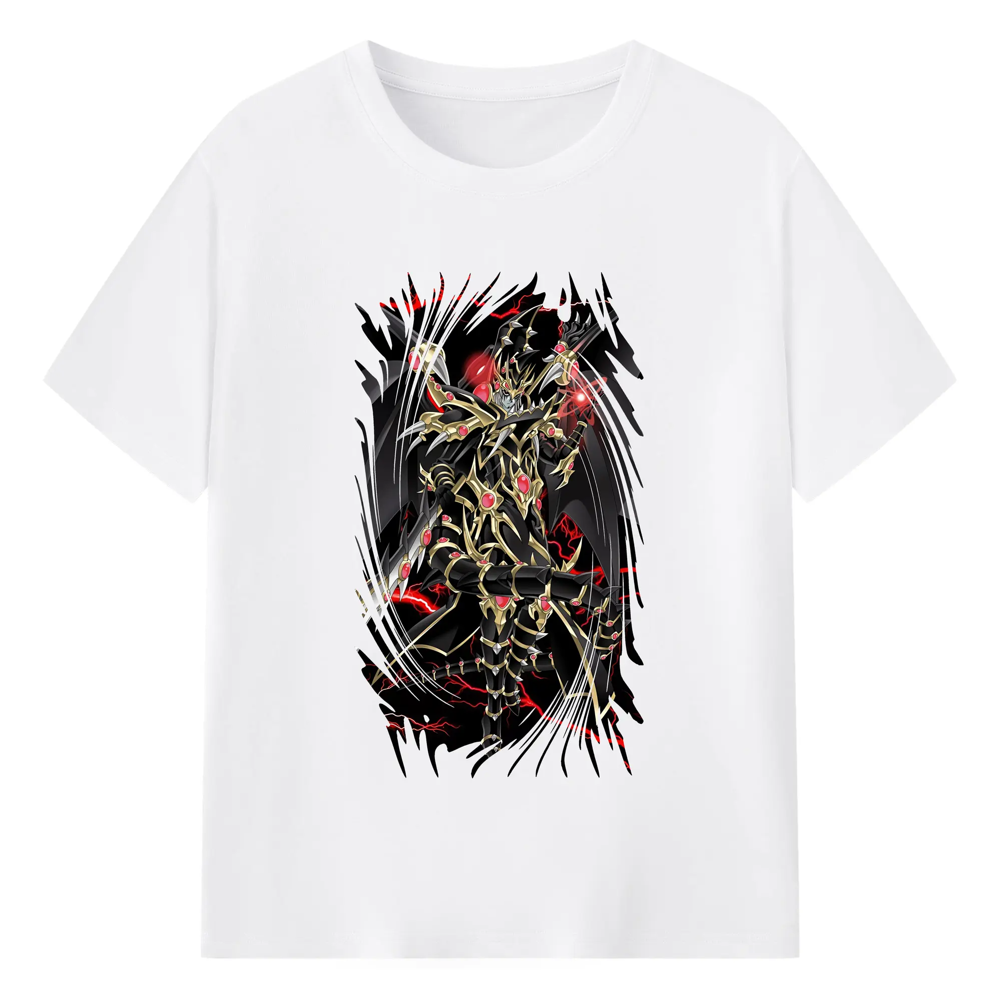 遊☆戯☆王 グッズ,ブラック・マジシャン - 綿100％ 半袖Tシャツ ・ フロントプリント ・ 快適 通気性 ・ 日常使い 散歩 スポーツ用