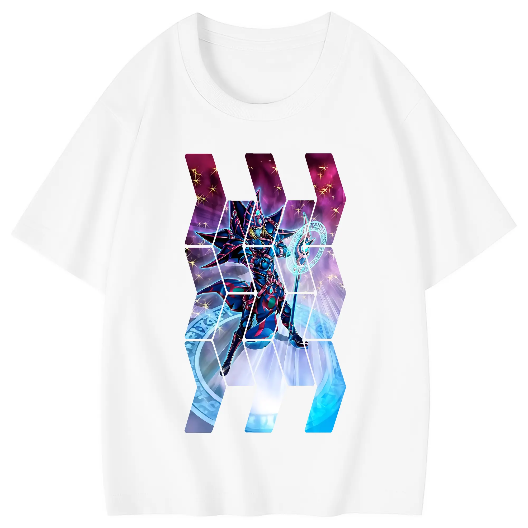 遊☆戯☆王 グッズ,ブラック・マジシャン - 綿100％ キッズTシャツ ・ フロントプリント ・ 快適 通気性 ・ スポーツ カジュアル 散歩用