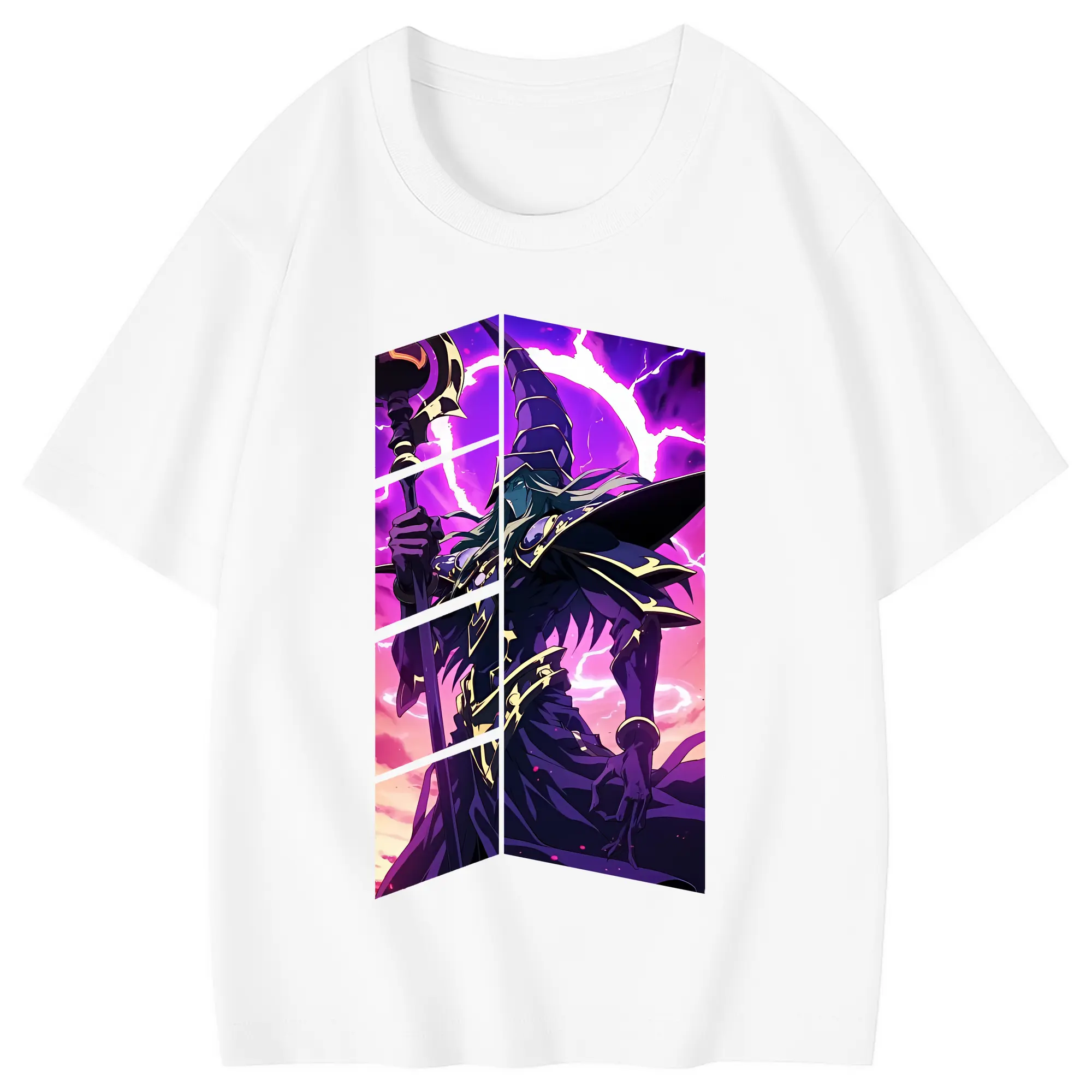 遊☆戯☆王 グッズ,ブラック・マジシャン - 綿100％ キッズTシャツ ・ フロントプリント ・ 快適 通気性 ・ スポーツ カジュアル 散歩用