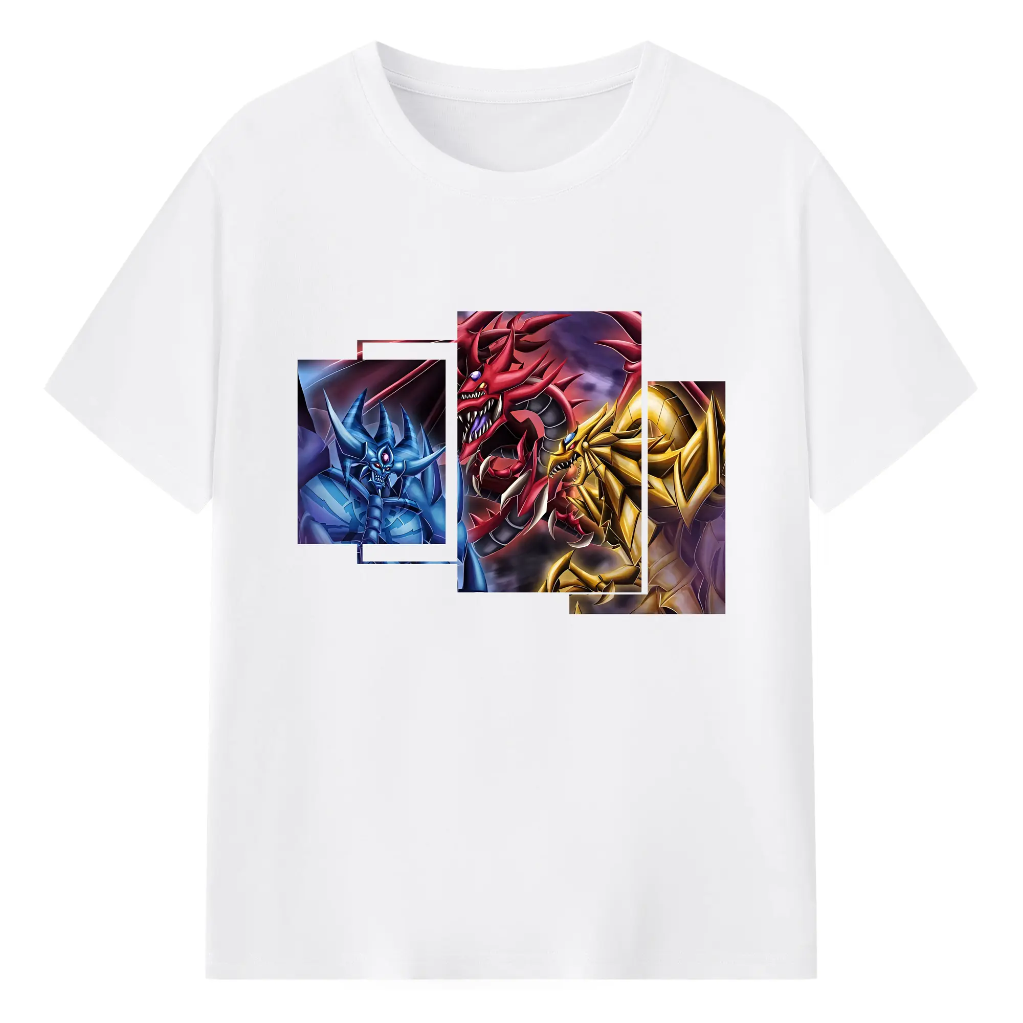 遊☆戯☆王 グッズ,さんげんしん - 綿100％ 半袖Tシャツ ・ フロントプリント ・ 快適 通気性 ・ 日常使い 散歩 スポーツ用