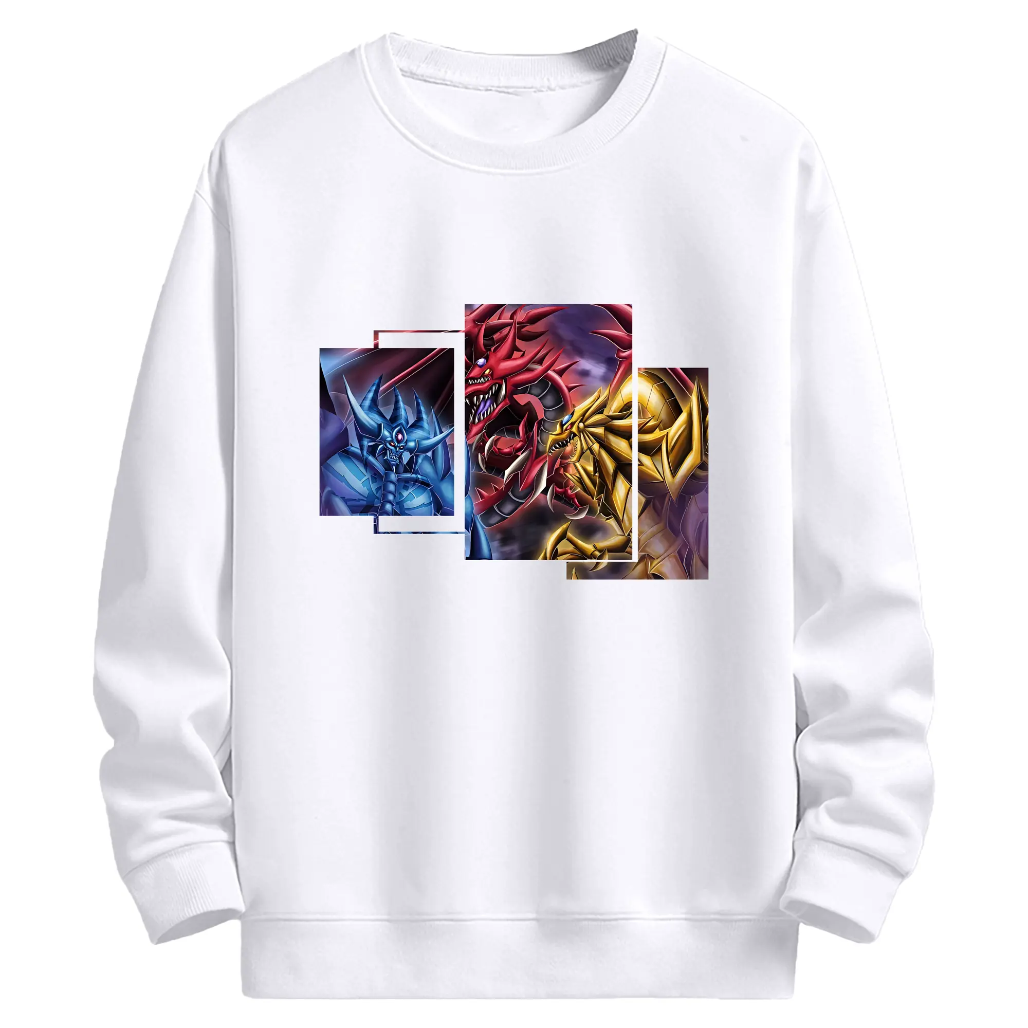 遊☆戯☆王 グッズ,さんげんしん - 高品質 クルーネック スウェット ・ コットン59％ ポリエステル41％ ・ ユニセックス 長袖 トレーナー ・ カジュアル デイリー スポーツ 散歩用