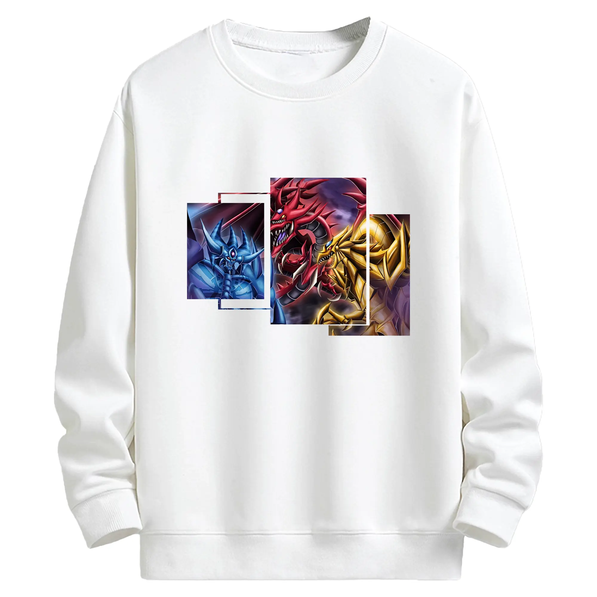 遊☆戯☆王 グッズ,さんげんしん - キッズ クルーネックスウェットシャツ ・ フロントプリント ・ 綿80％ ポリエステル20％ ・ 快適 通学 スポーツ 日常使い お散歩用