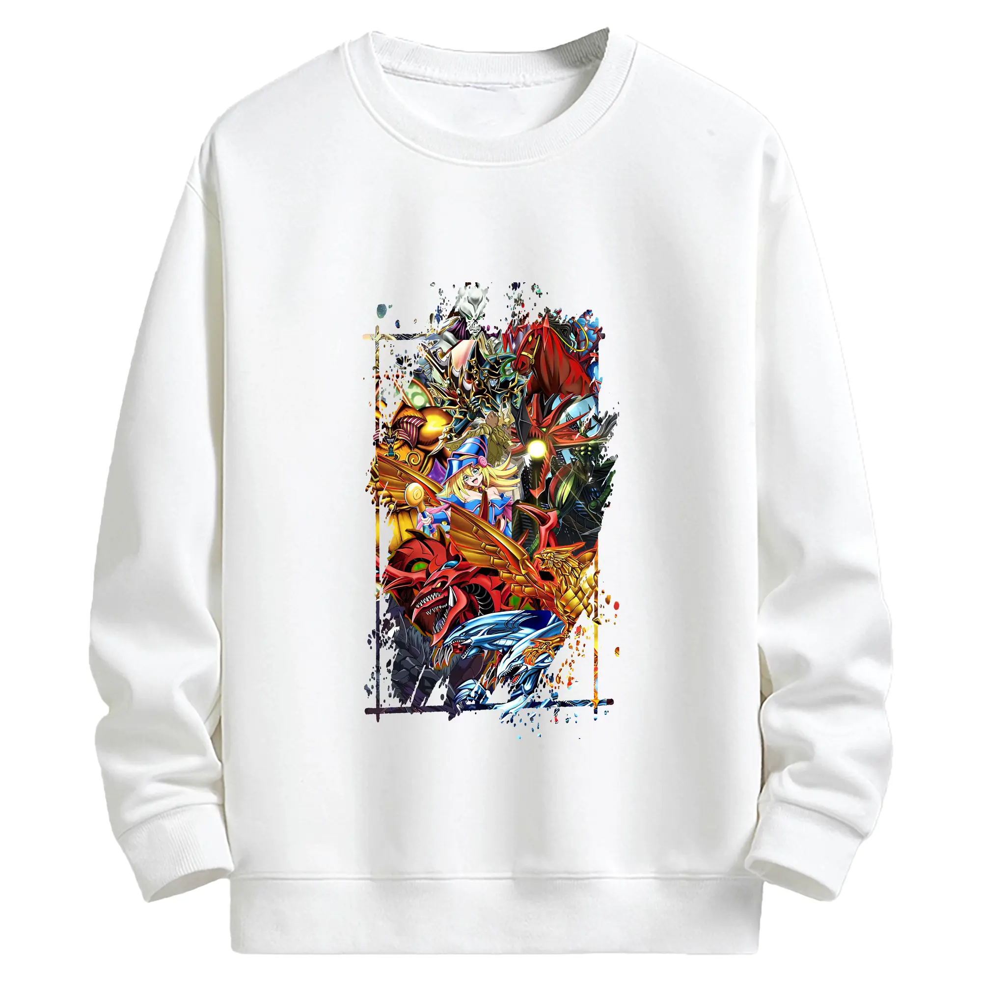 遊☆戯☆王 グッズ,さんげんしん - キッズ クルーネックスウェットシャツ ・ フロントプリント ・ 綿80％ ポリエステル20％ ・ 快適 通学 スポーツ 日常使い お散歩用