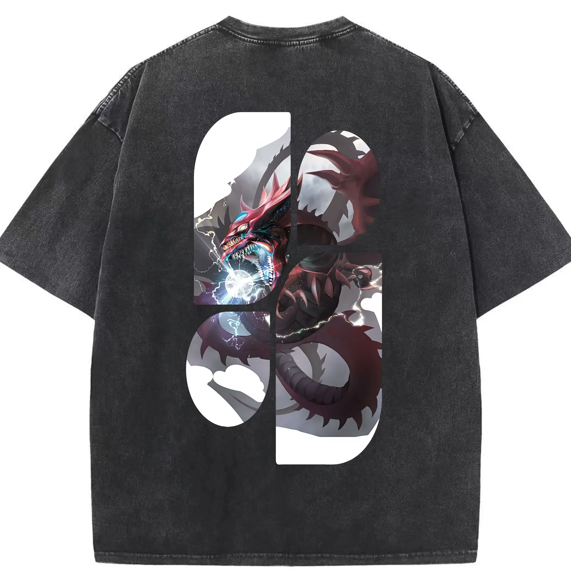 遊☆戯☆王 グッズ,さんげんしん - 綿100％ ヴィンテージ風 半袖Tシャツ ・ 背面プリント ・ 柔らか肌触り ・ 通気性 快適 ・ スポーツ カジュアル 外出用