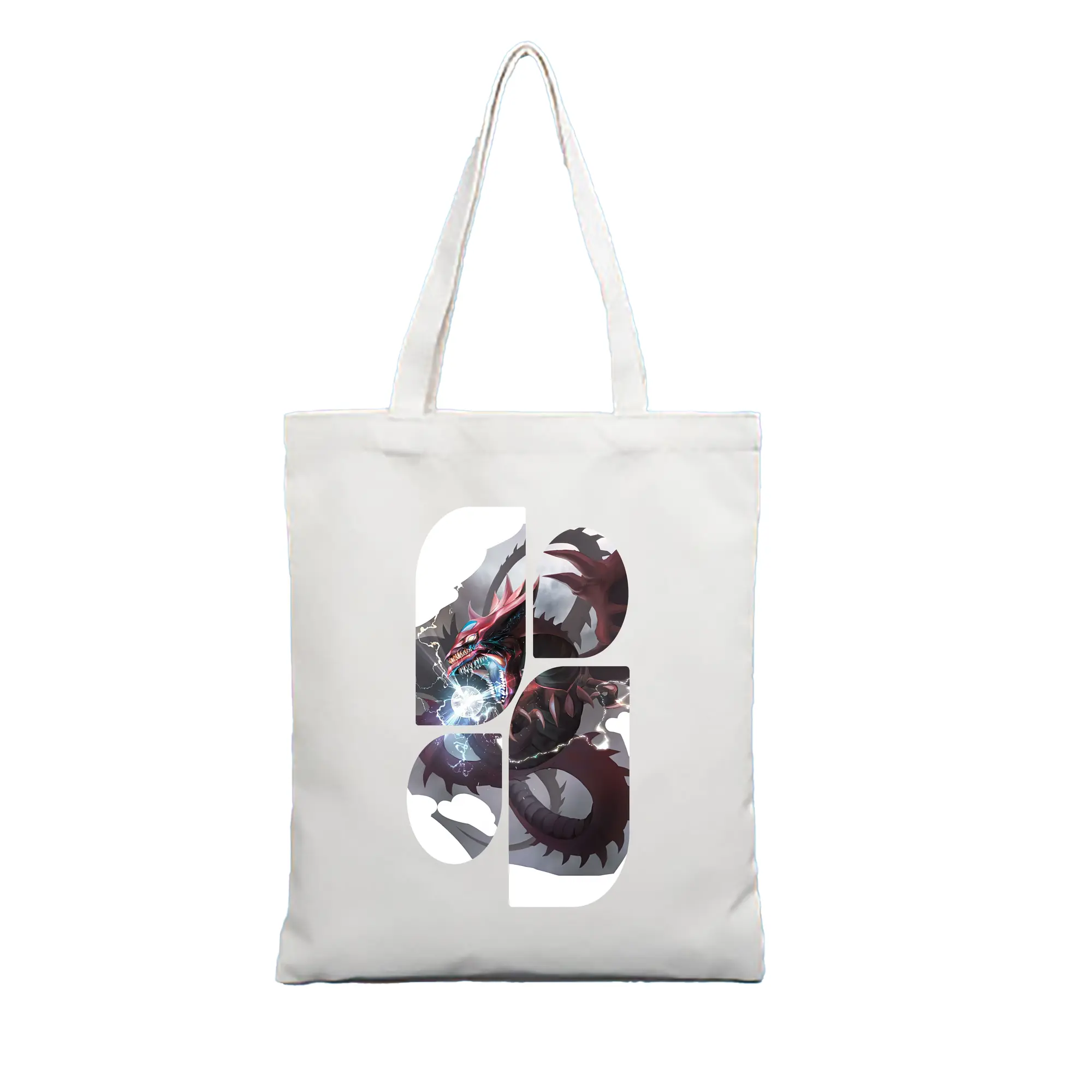 遊☆戯☆王 グッズ,さんげんしん - 縦型キャンバス手提げバッグ（トートバッグ） ・ キャンバス素材 ・ ショッピング用 ・ 軽量 丈夫 お手入れ簡単