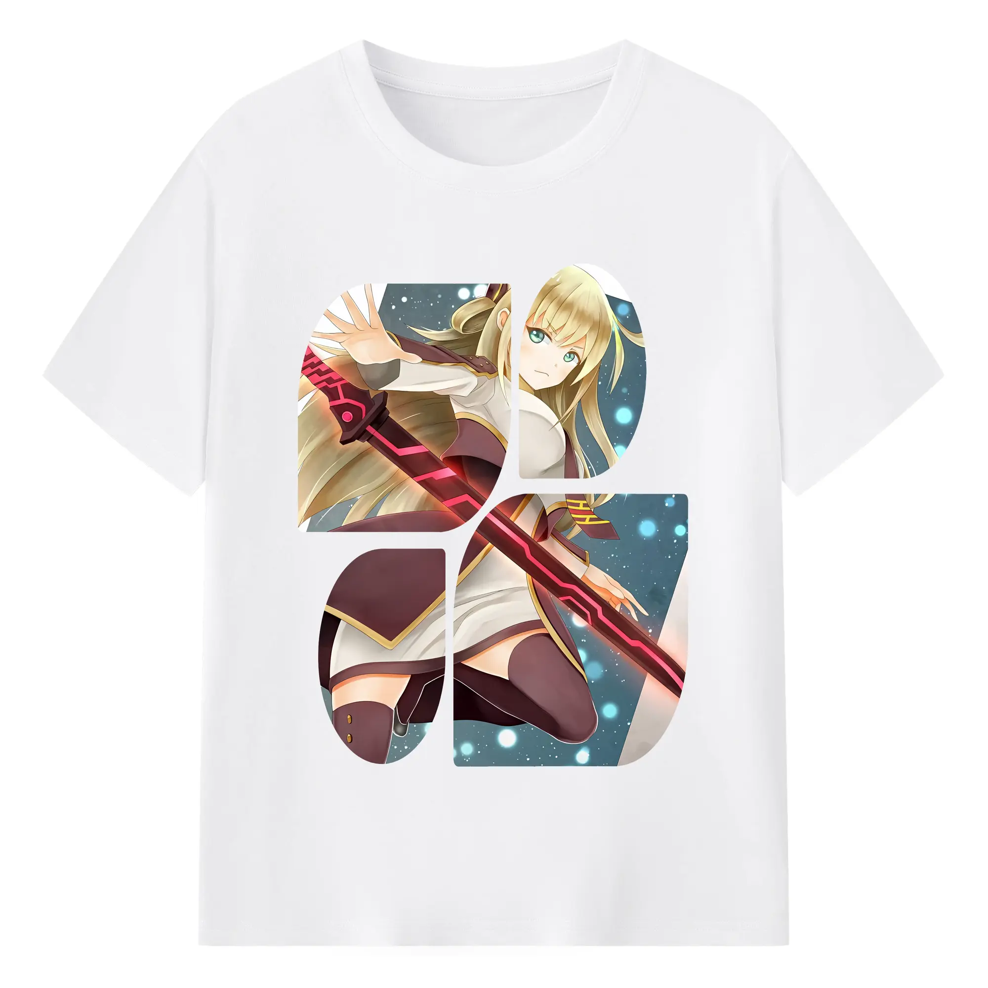 遊☆戯☆王 グッズ,閃刀姫 - 綿100％ 半袖Tシャツ ・ フロントプリント ・ 快適 通気性 ・ 日常使い 散歩 スポーツ用