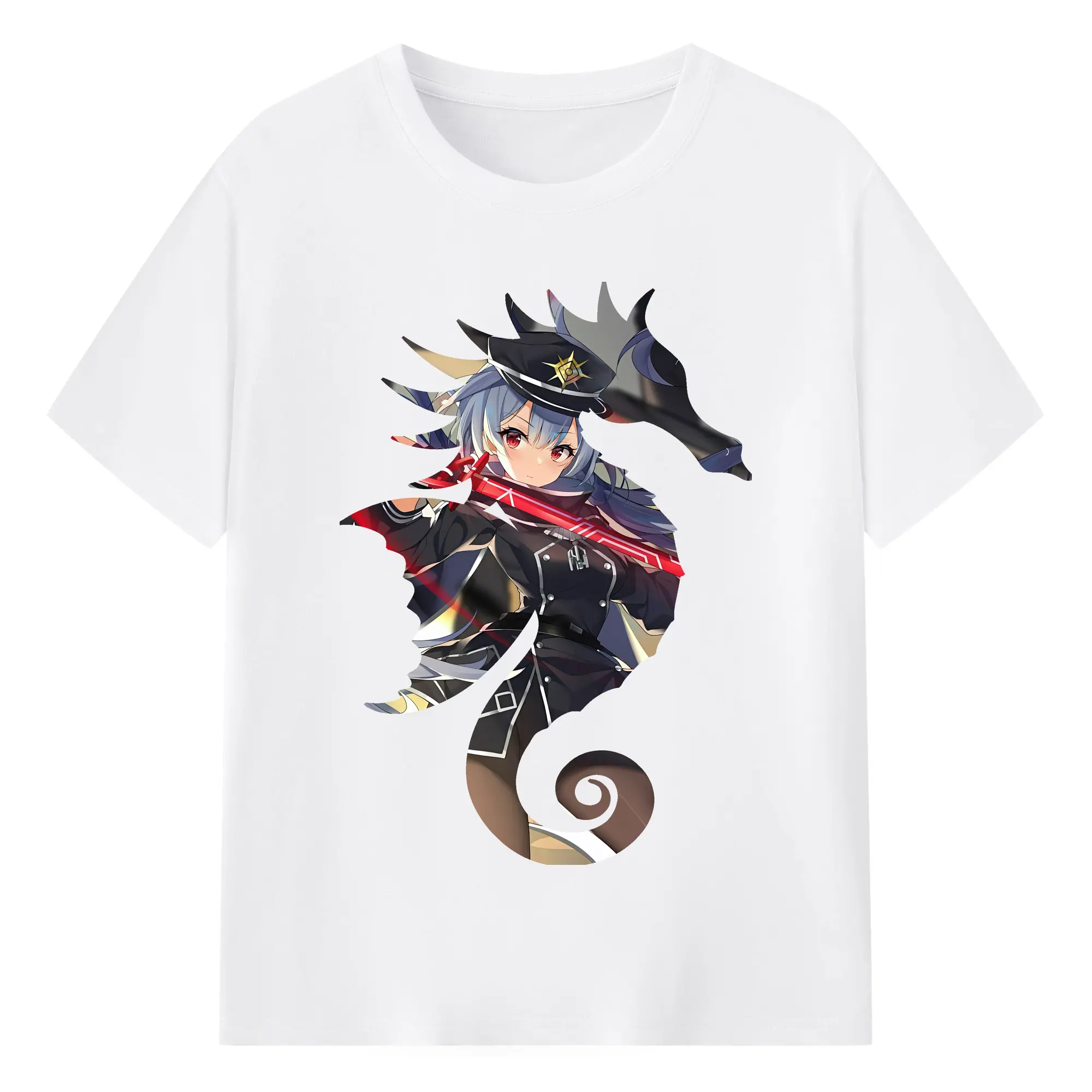 遊☆戯☆王 グッズ,閃刀姫 - 綿100％ 半袖Tシャツ ・ フロントプリント ・ 快適 通気性 ・ 日常使い 散歩 スポーツ用