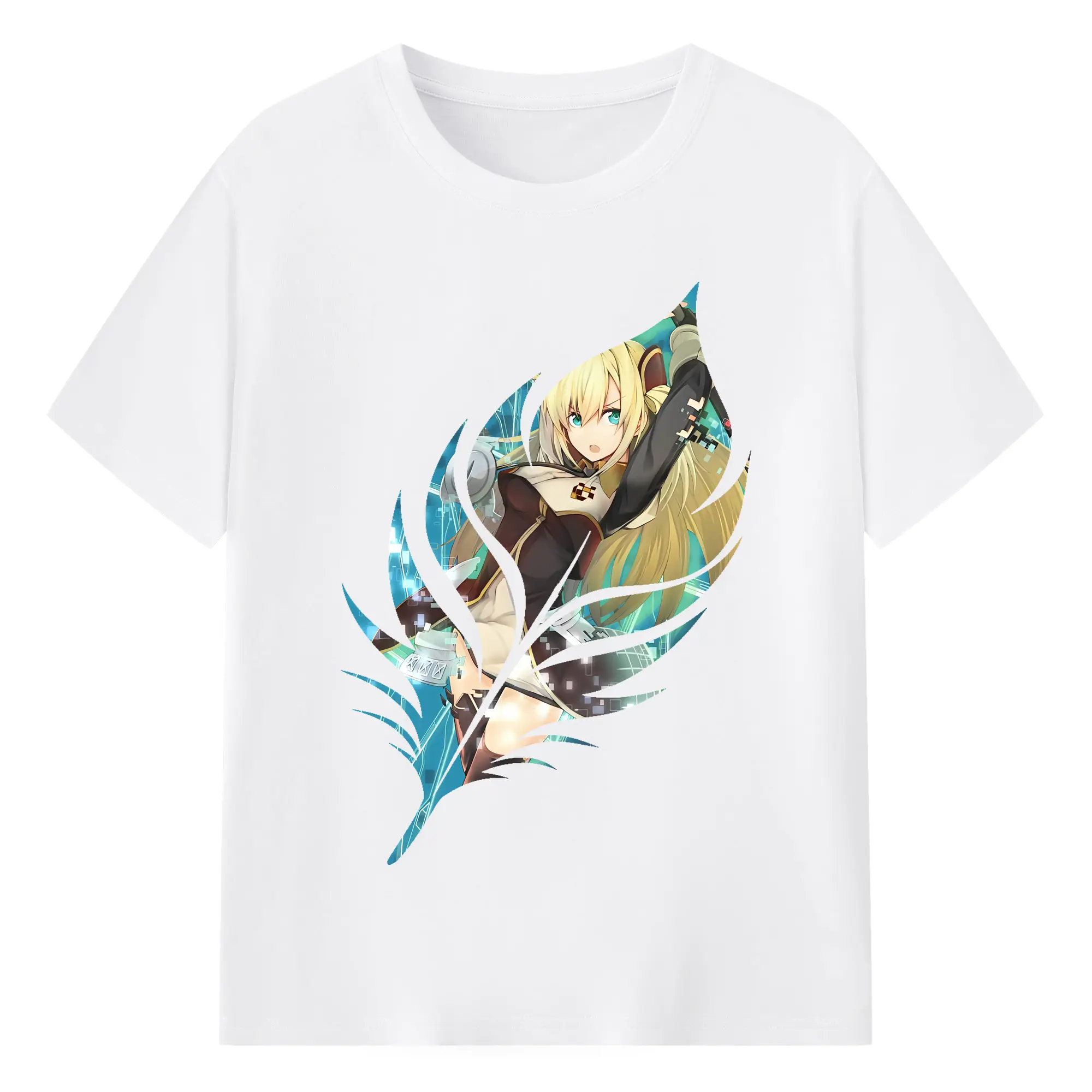 遊☆戯☆王 グッズ,閃刀姫 - 綿100％ 半袖Tシャツ ・ フロントプリント ・ 快適 通気性 ・ 日常使い 散歩 スポーツ用
