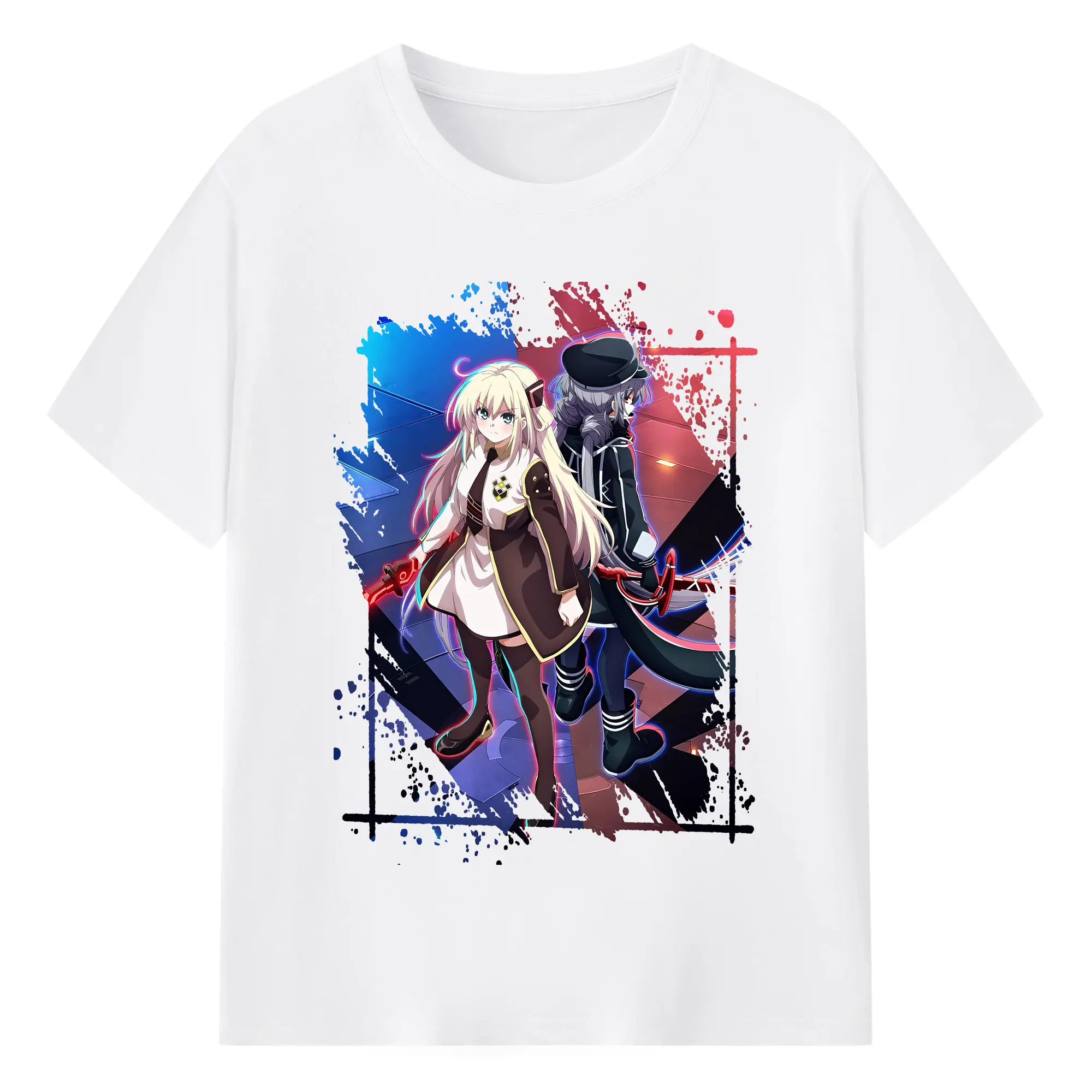 遊☆戯☆王 グッズ,閃刀姫 - 綿100％ 半袖Tシャツ ・ フロントプリント ・ 快適 通気性 ・ 日常使い 散歩 スポーツ用
