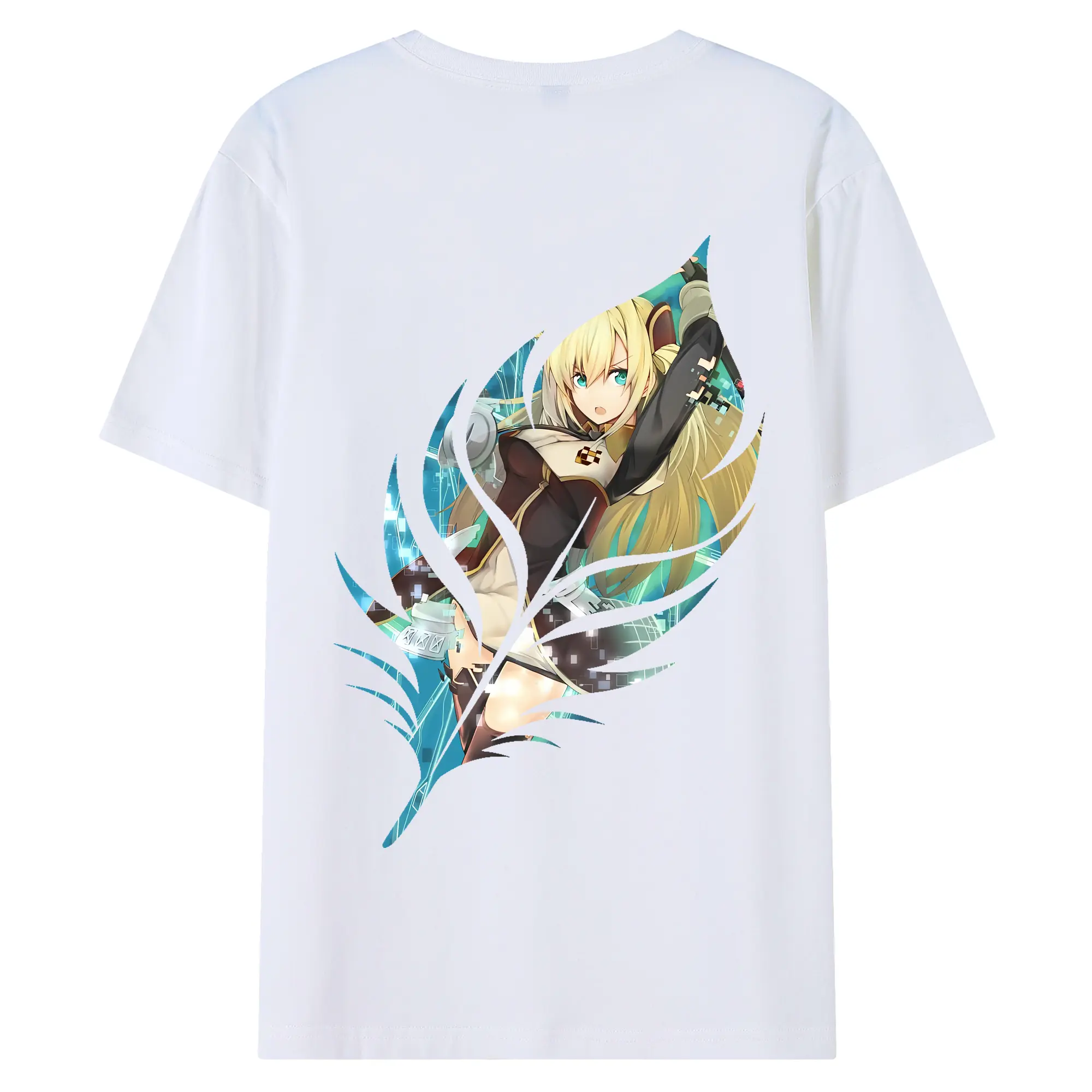 遊☆戯☆王 グッズ,閃刀姫 - 綿100％ 半袖Tシャツ ・ バックプリント ・ 快適 通気性 ・ 日常使い 散歩 スポーツ用
