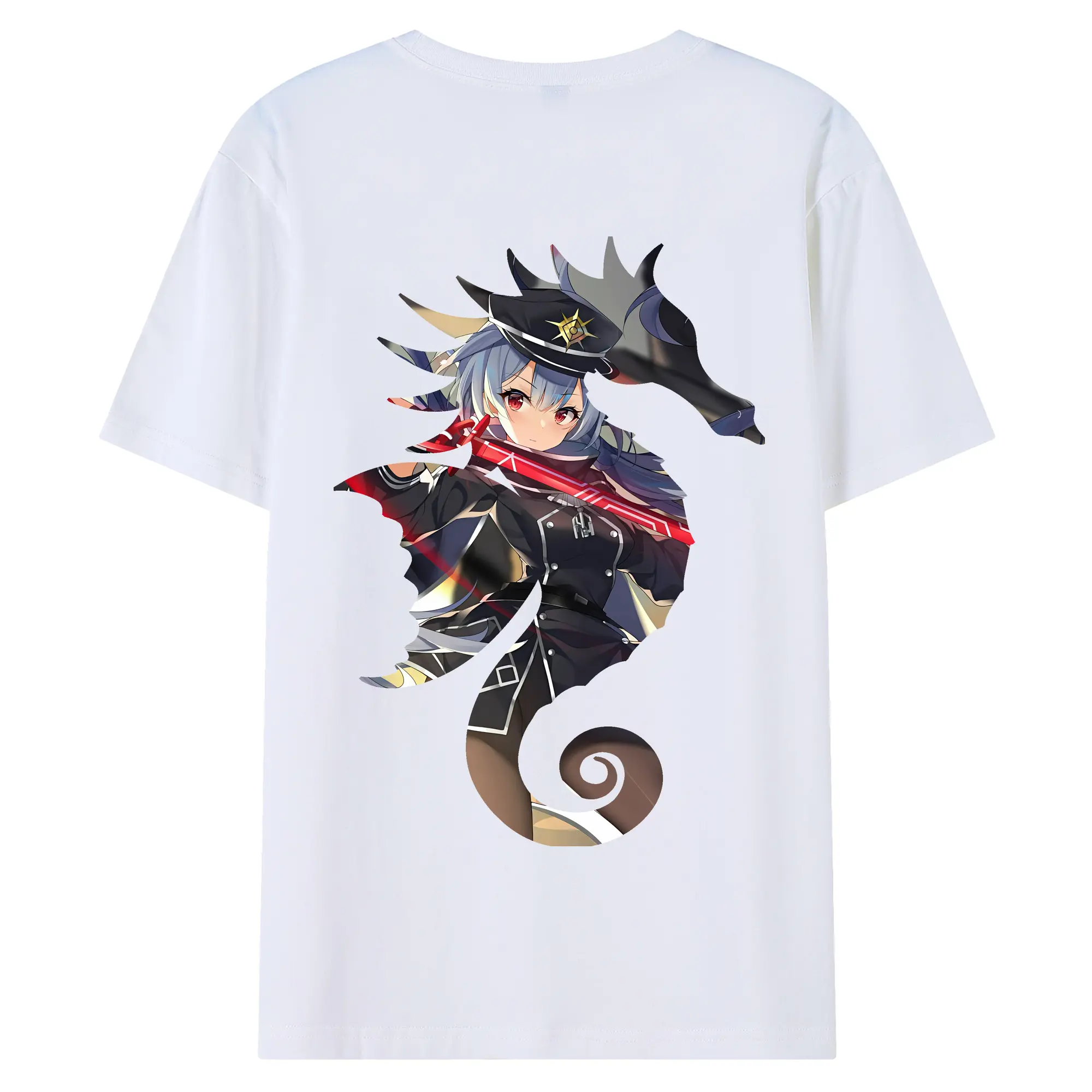 遊☆戯☆王 グッズ,閃刀姫 - 綿100％ 半袖Tシャツ ・ バックプリント ・ 快適 通気性 ・ 日常使い 散歩 スポーツ用