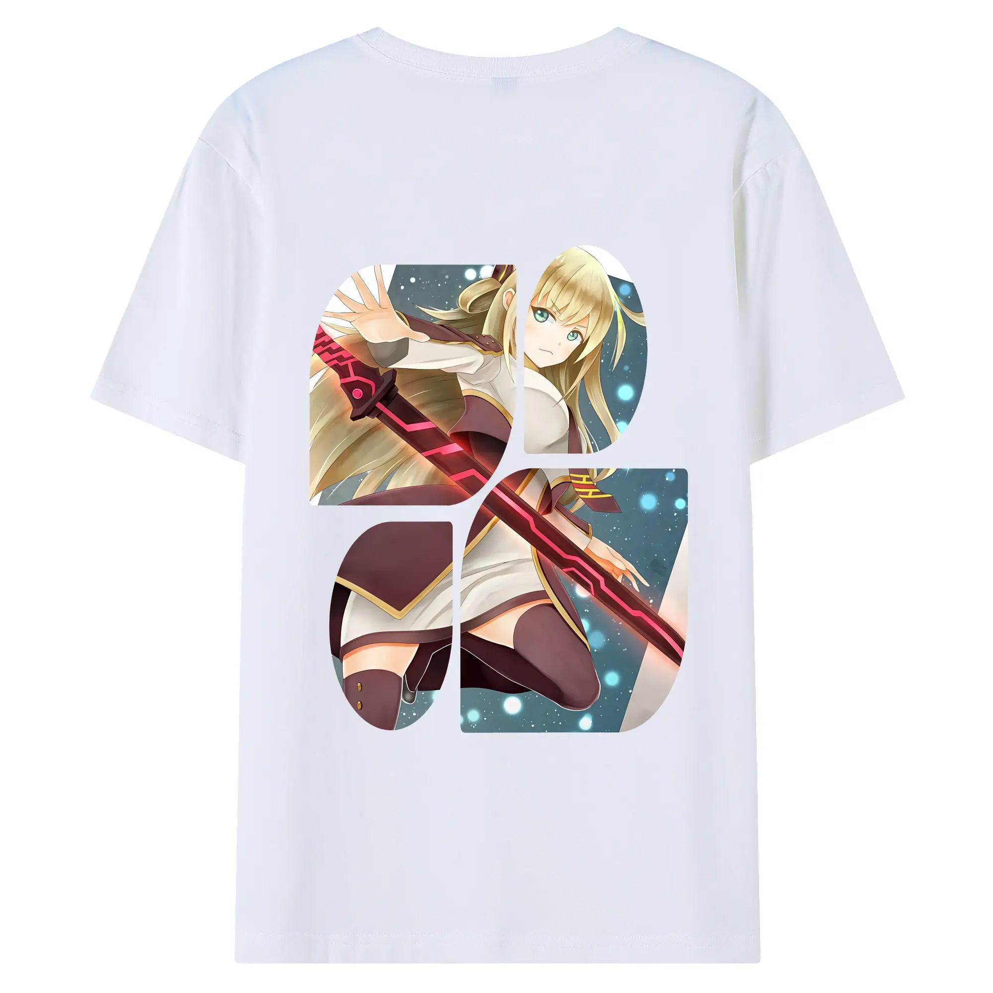 遊☆戯☆王 グッズ,閃刀姫 - 綿100％ 半袖Tシャツ ・ バックプリント ・ 快適 通気性 ・ 日常使い 散歩 スポーツ用