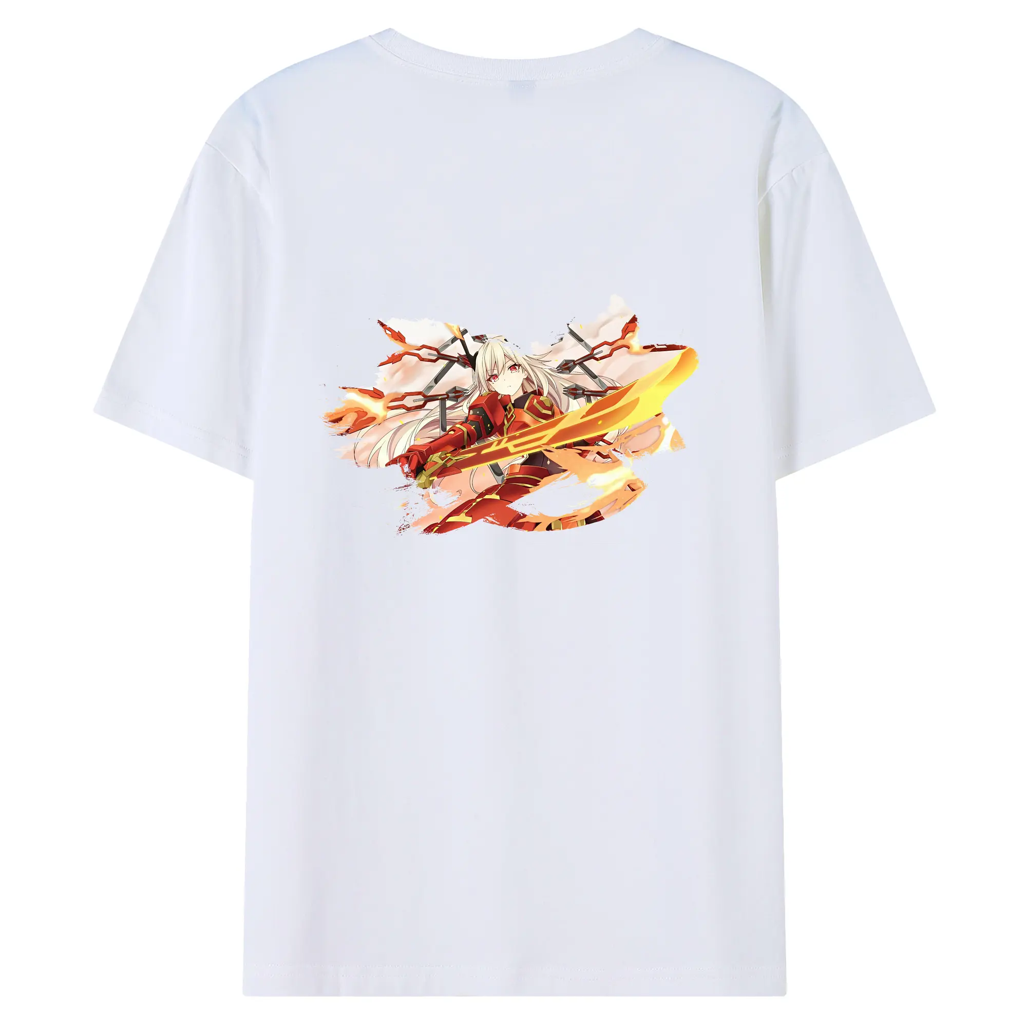 遊☆戯☆王 グッズ,閃刀姫 - 綿100％ 半袖Tシャツ ・ バックプリント ・ 快適 通気性 ・ 日常使い 散歩 スポーツ用