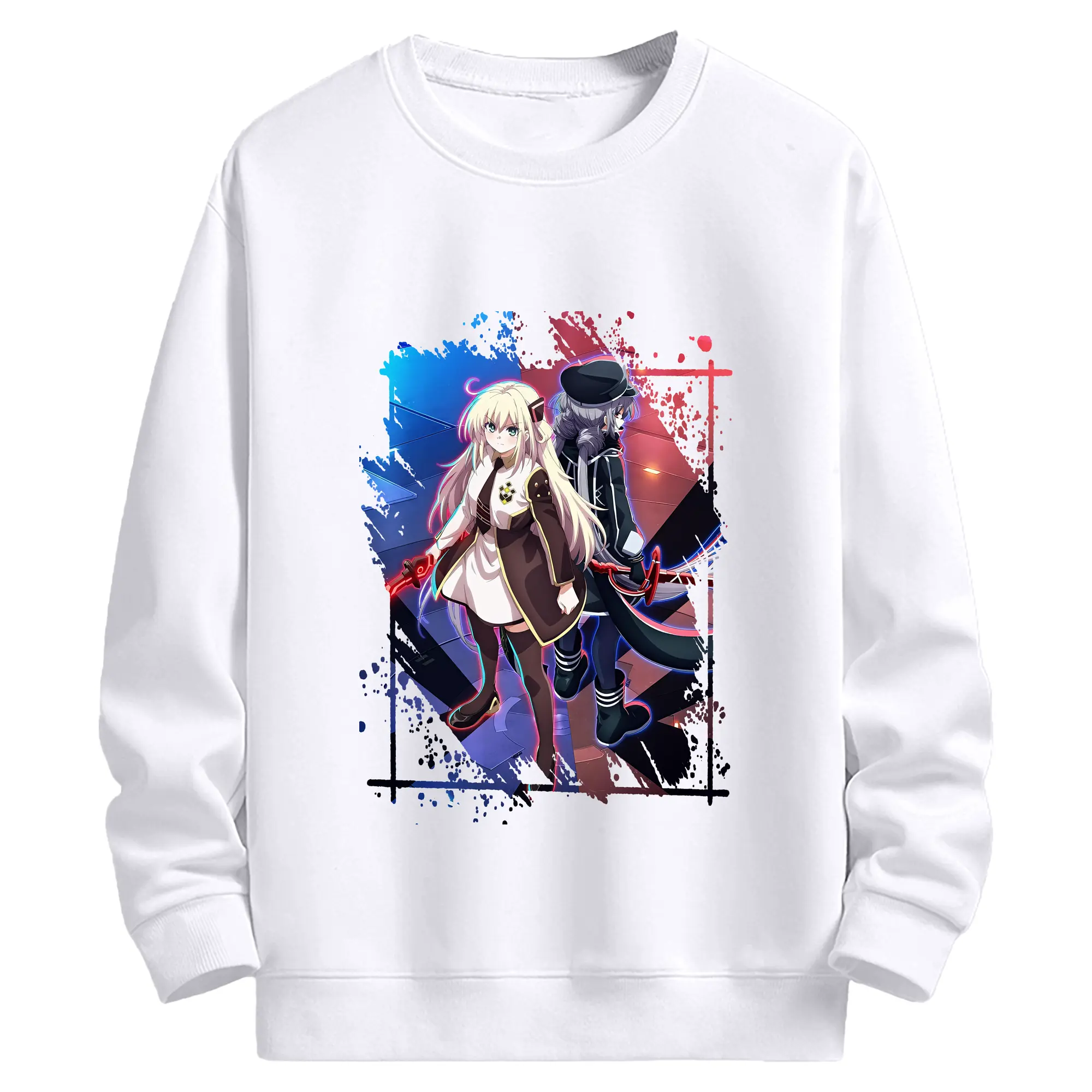 遊☆戯☆王 グッズ,閃刀姫 - 高品質 クルーネック スウェット ・ コットン59％ ポリエステル41％ ・ ユニセックス 長袖 トレーナー ・ カジュアル デイリー スポーツ 散歩用