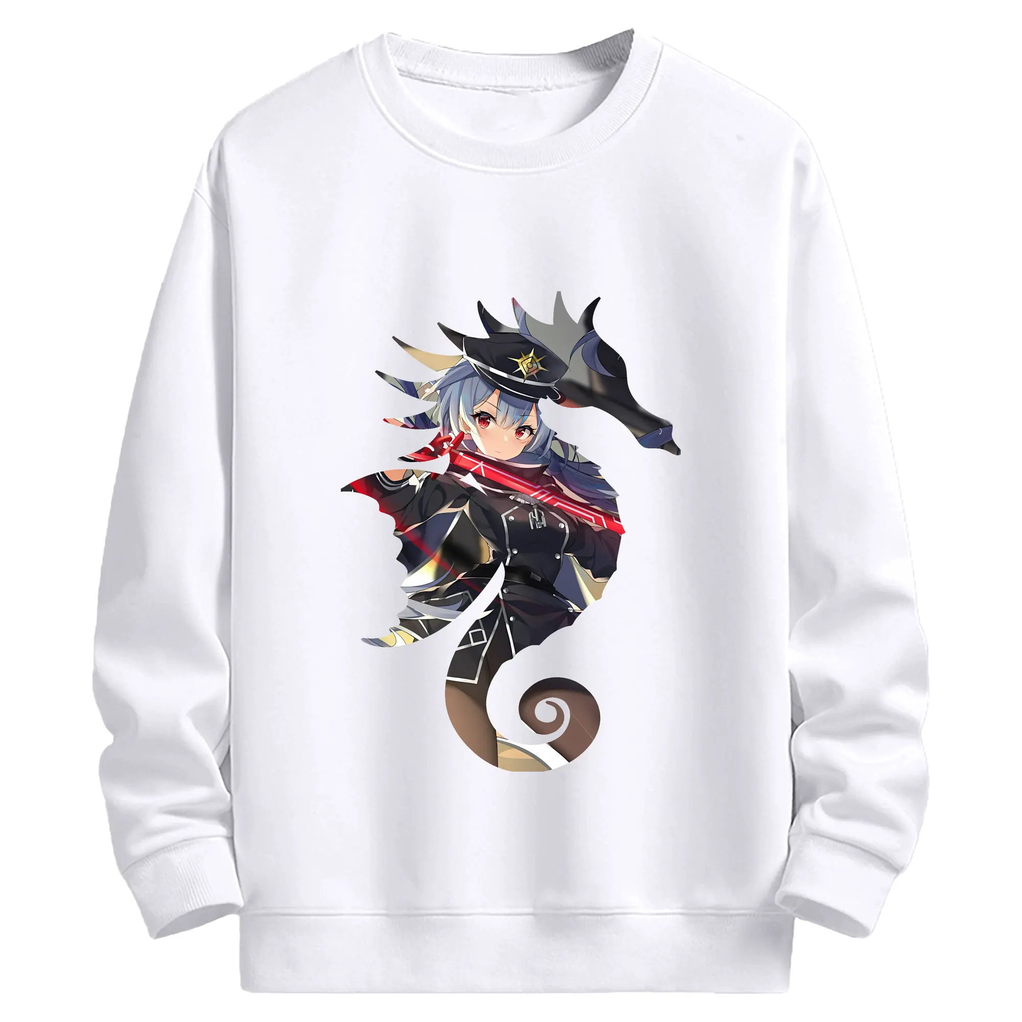 遊☆戯☆王 グッズ,閃刀姫 - 高品質 クルーネック スウェット ・ コットン59％ ポリエステル41％ ・ ユニセックス 長袖 トレーナー ・ カジュアル デイリー スポーツ 散歩用