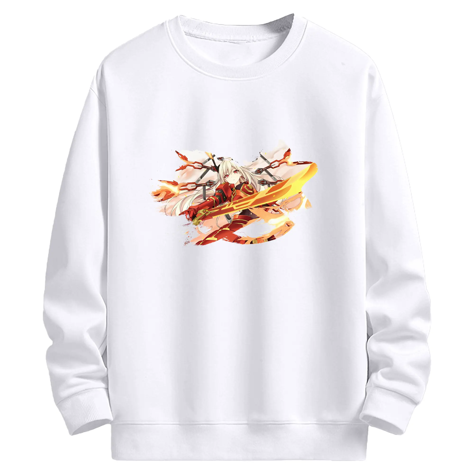 遊☆戯☆王 グッズ,閃刀姫 - 高品質 クルーネック スウェット ・ コットン59％ ポリエステル41％ ・ ユニセックス 長袖 トレーナー ・ カジュアル デイリー スポーツ 散歩用
