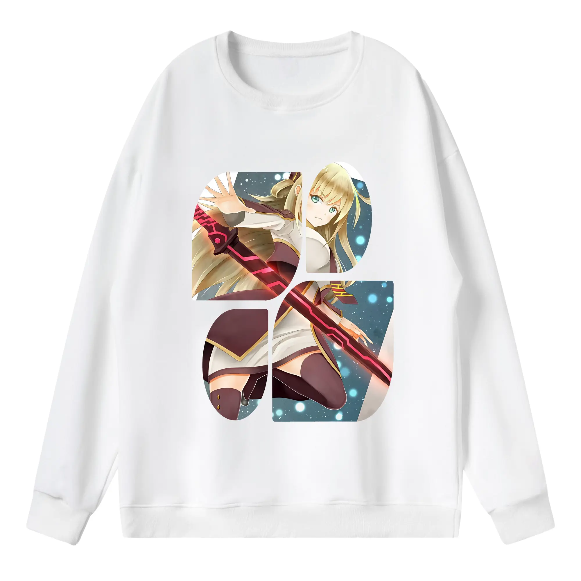 遊☆戯☆王 グッズ,閃刀姫 - 薄手 クルーネック スウェット 裏毛260g · ポリエステル 春秋向け カジュアル 男女兼用 · トレーナー デイリー スポーツ 散歩に最適