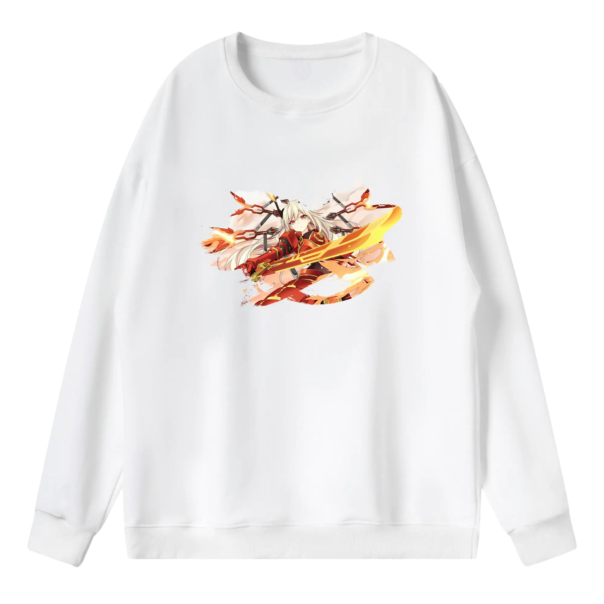 遊☆戯☆王 グッズ,閃刀姫 - 薄手 クルーネック スウェット 裏毛260g · ポリエステル 春秋向け カジュアル 男女兼用 · トレーナー デイリー スポーツ 散歩に最適