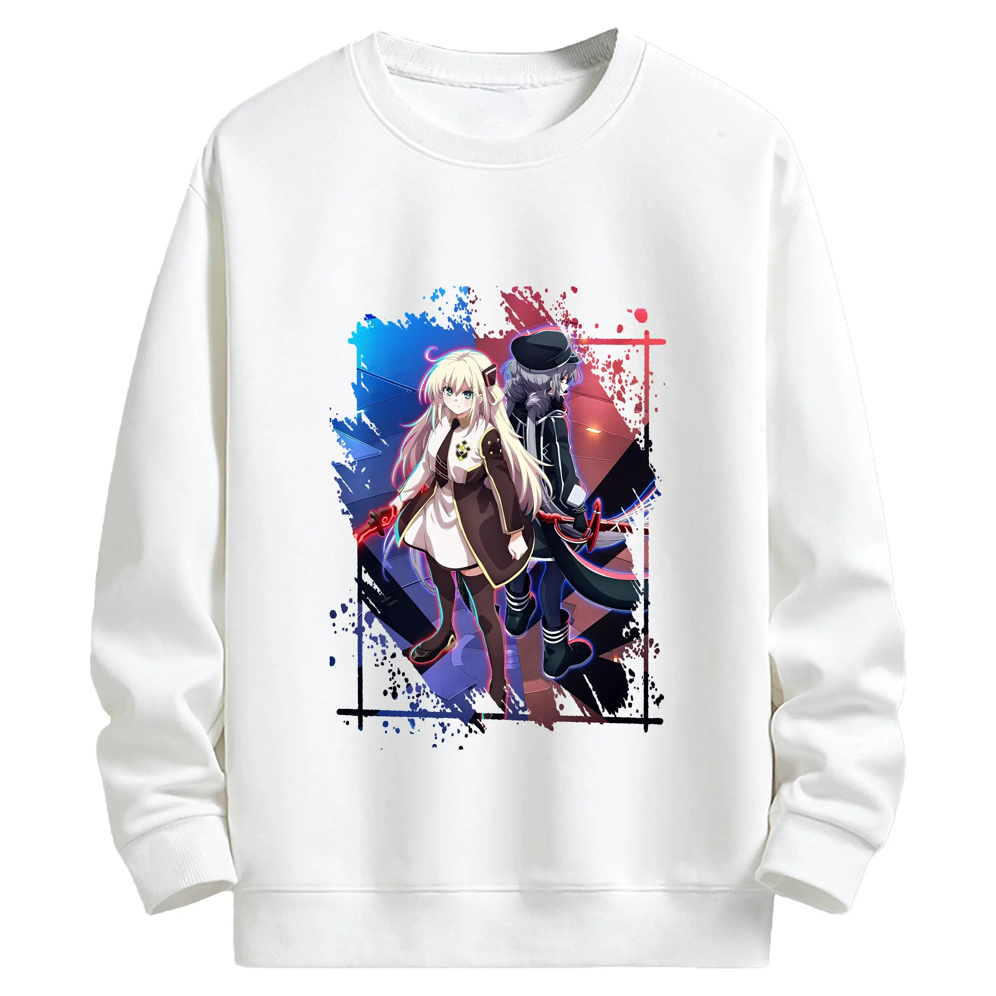 遊☆戯☆王 グッズ,閃刀姫 - キッズ クルーネックスウェットシャツ ・ フロントプリント ・ 綿80％ ポリエステル20％ ・ 快適 通学 スポーツ 日常使い お散歩用