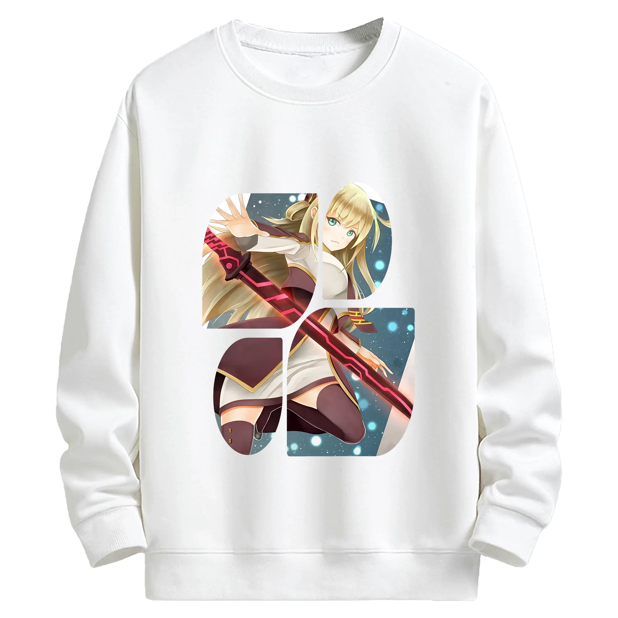 遊☆戯☆王 グッズ,閃刀姫 - キッズ クルーネックスウェットシャツ ・ フロントプリント ・ 綿80％ ポリエステル20％ ・ 快適 通学 スポーツ 日常使い お散歩用