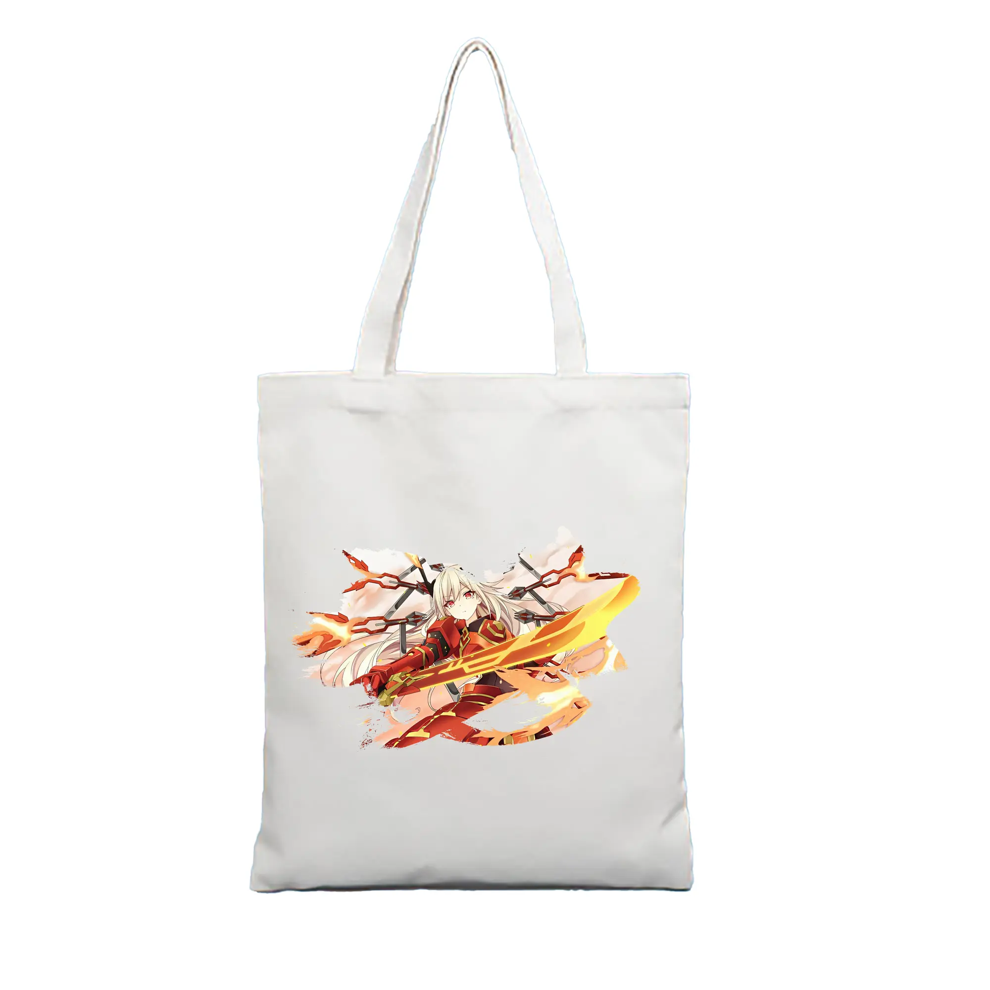 遊☆戯☆王 グッズ,閃刀姫 - 縦型キャンバス手提げバッグ（トートバッグ） ・ キャンバス素材 ・ ショッピング用 ・ 軽量 丈夫 お手入れ簡単