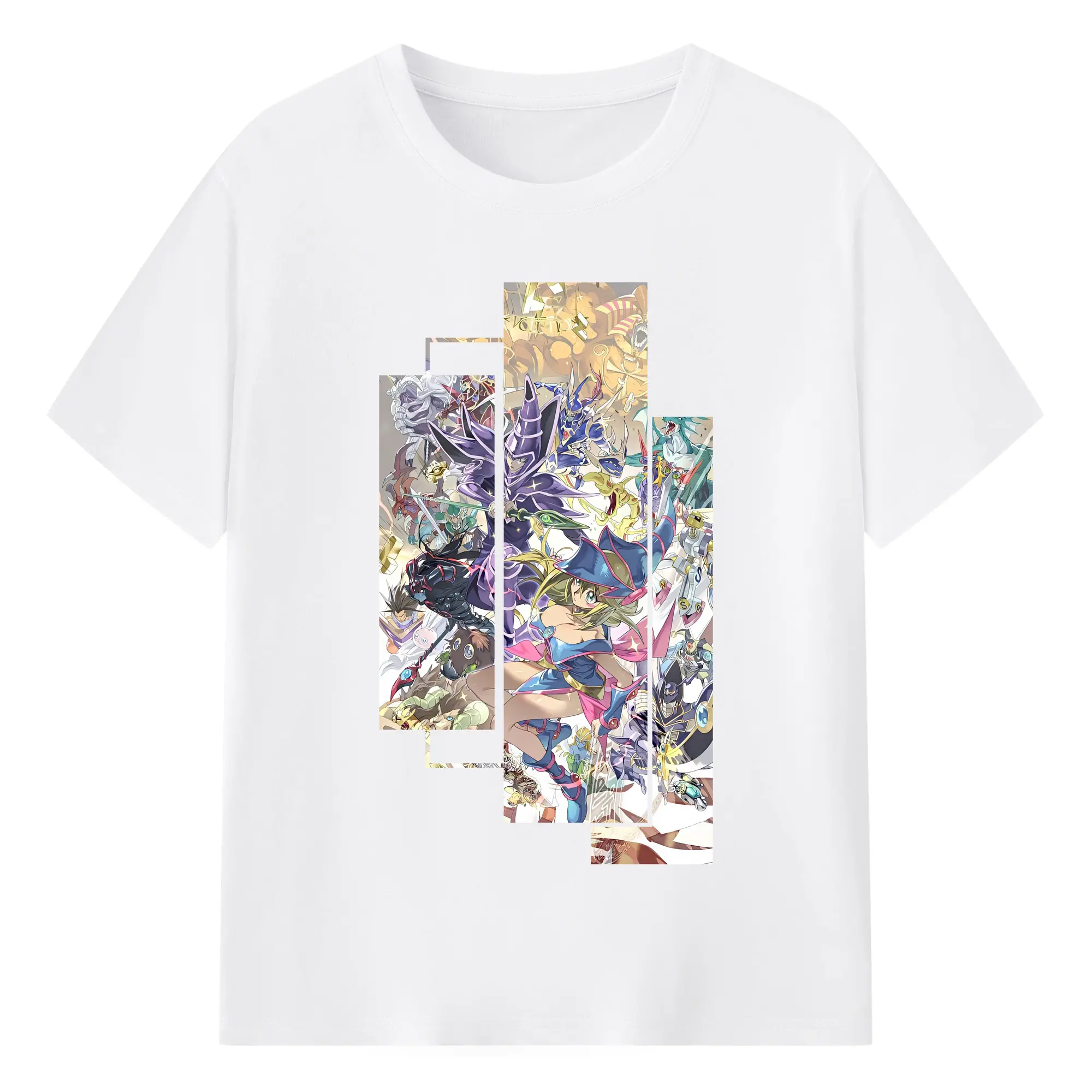 遊☆戯☆王 グッズ,黒魔導少女 - 綿100％ 半袖Tシャツ ・ フロントプリント ・ 快適 通気性 ・ 日常使い 散歩 スポーツ用