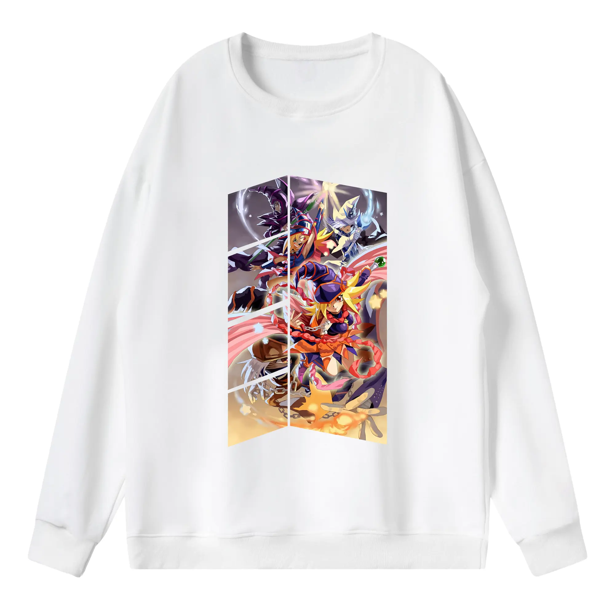 遊☆戯☆王 グッズ,黒魔導少女 - 薄手 クルーネック スウェット 裏毛260g · ポリエステル 春秋向け カジュアル 男女兼用 · トレーナー デイリー スポーツ 散歩に最適